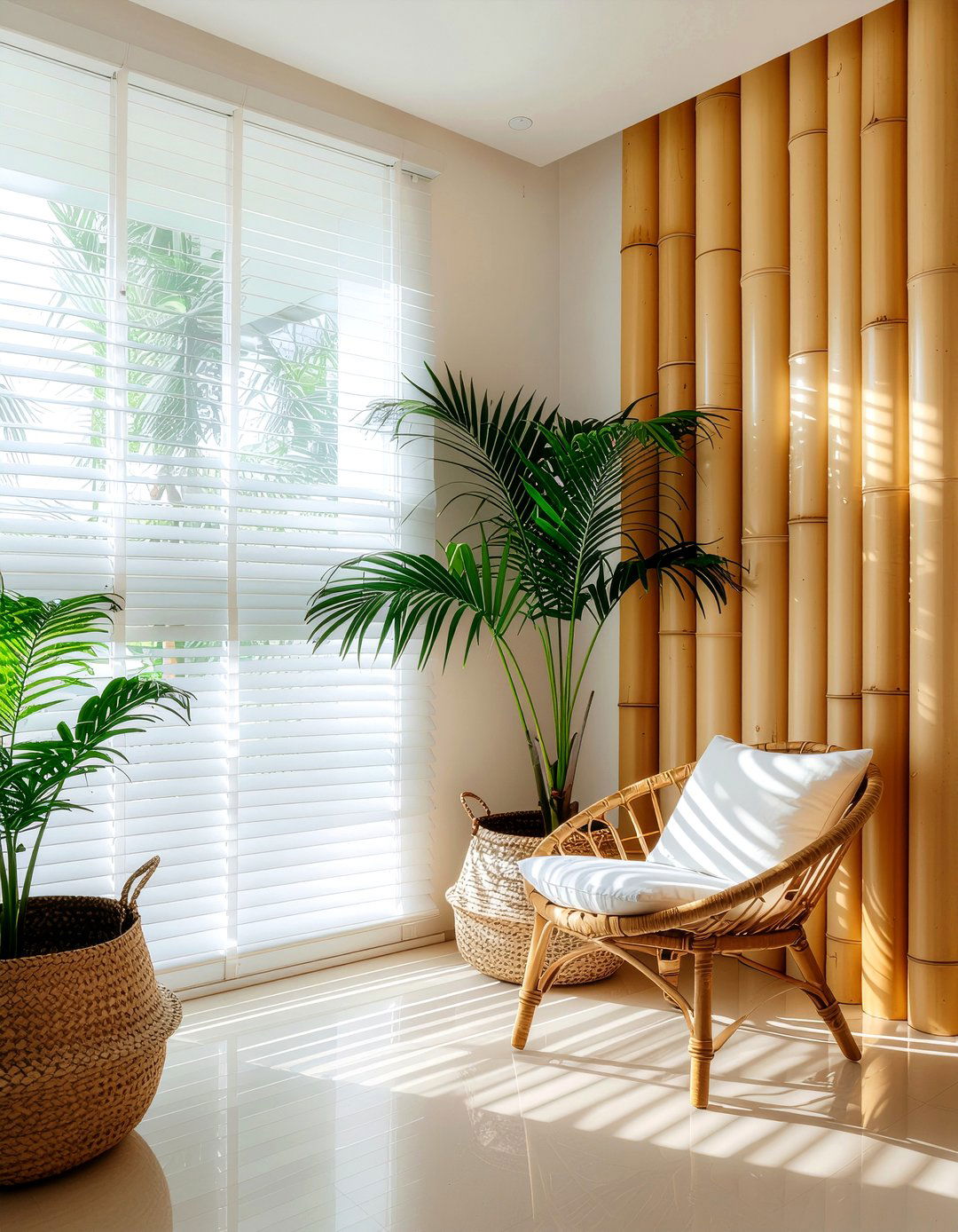 Bamboo wall covering - 30 feature wall ideas