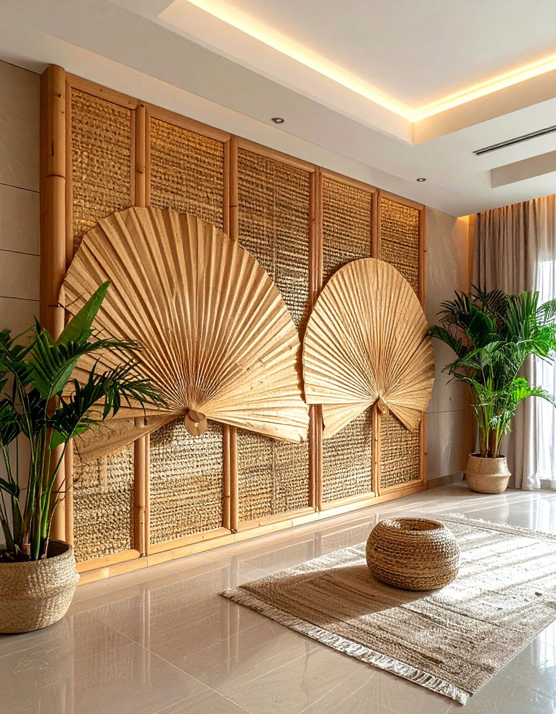 Bamboo wall decor - 30 wood decor ideas