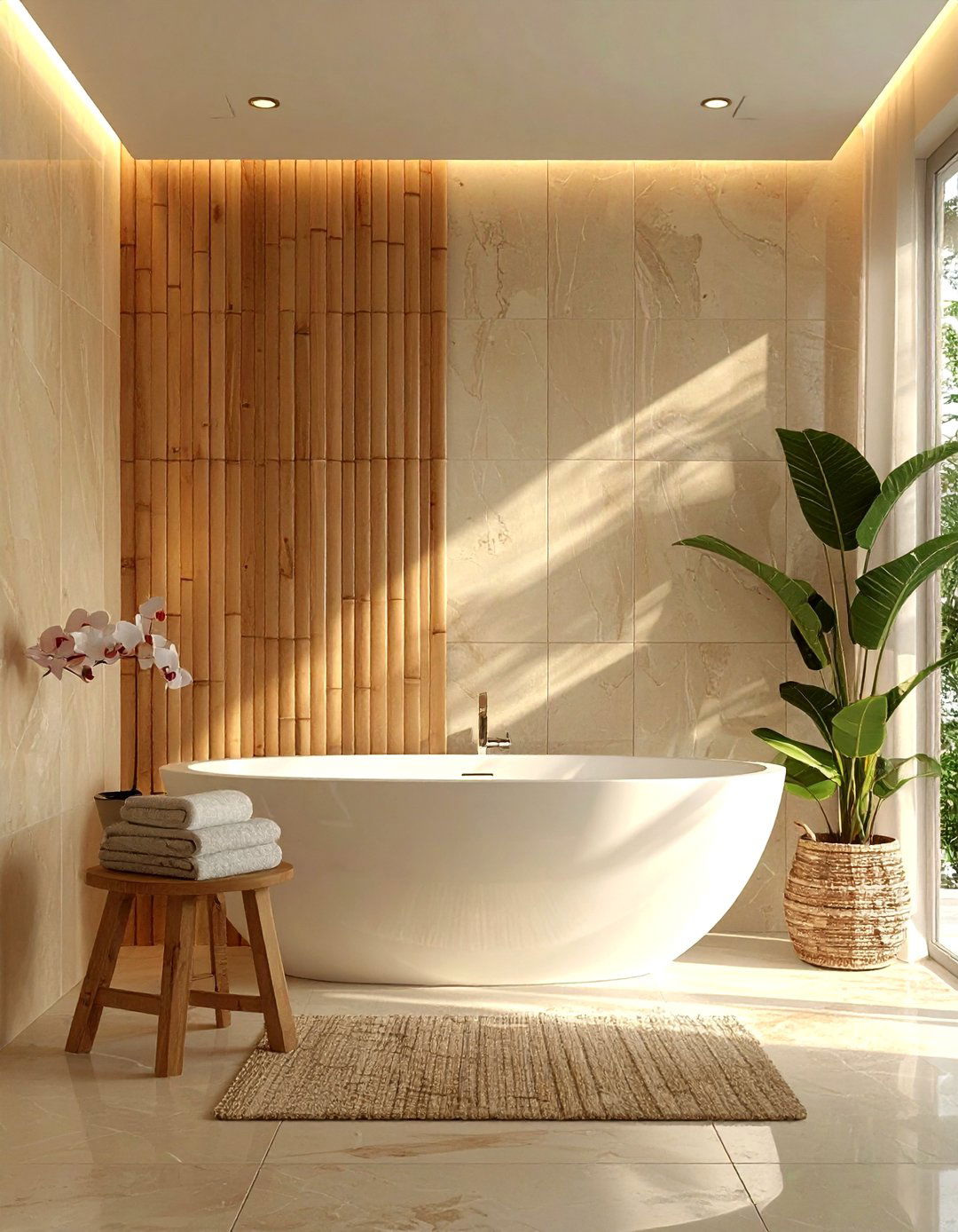 Bamboo wall panel - 30 jungle decor ideas