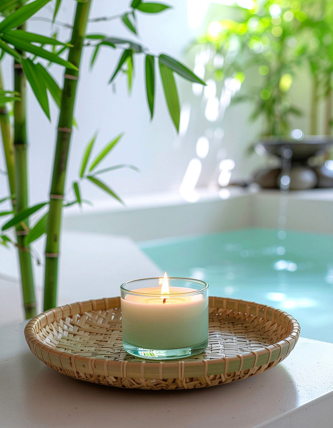 Bamboo water candle - 30 living room scented candles