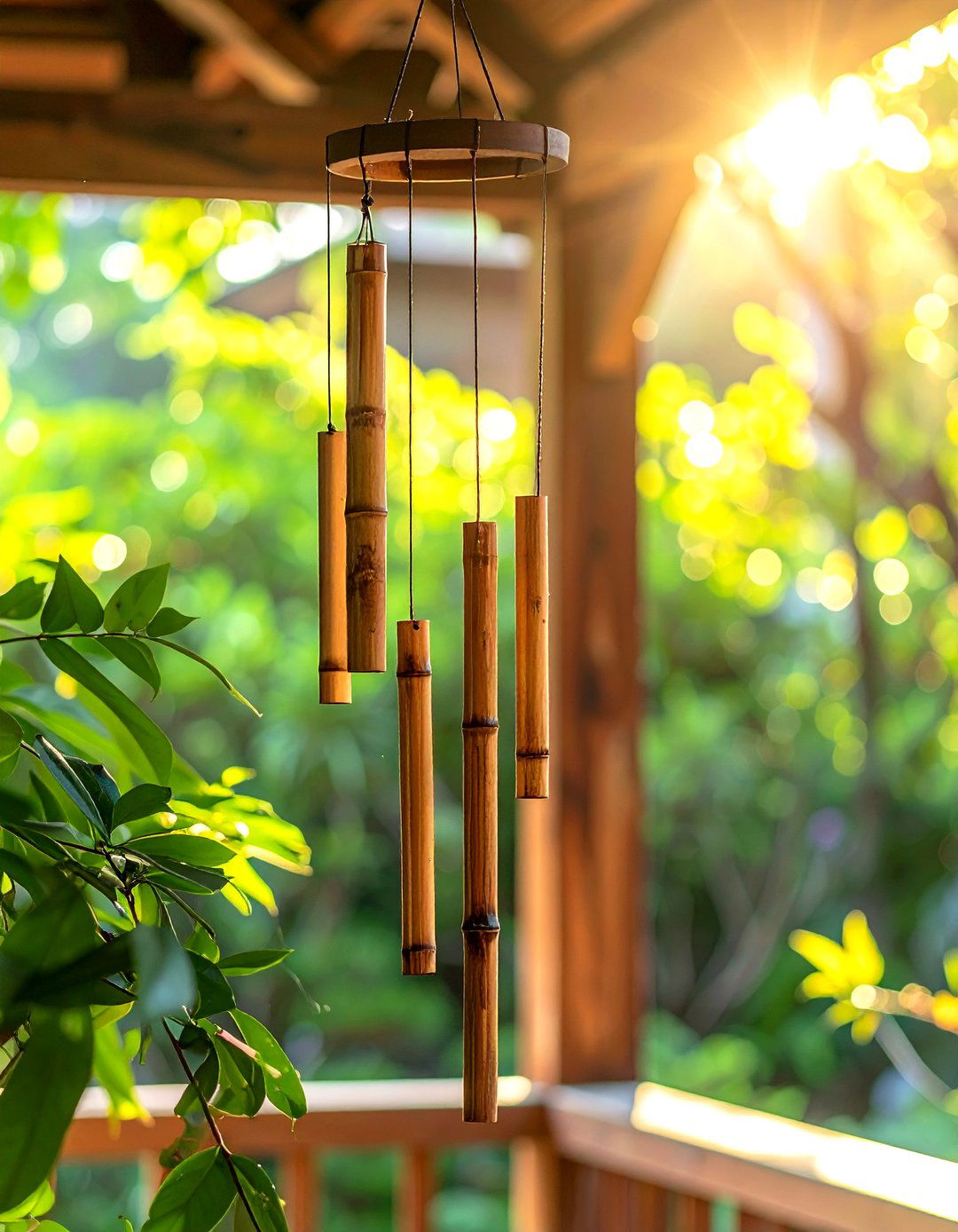 Bamboo wind chime - 30 bamboo decor ideas