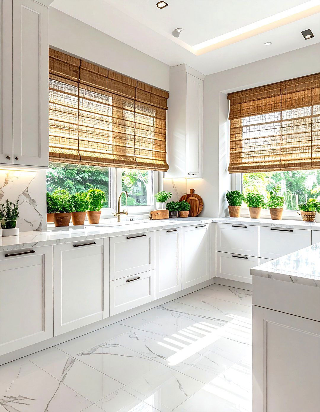 Bamboo window blind - 30 bamboo decor ideas