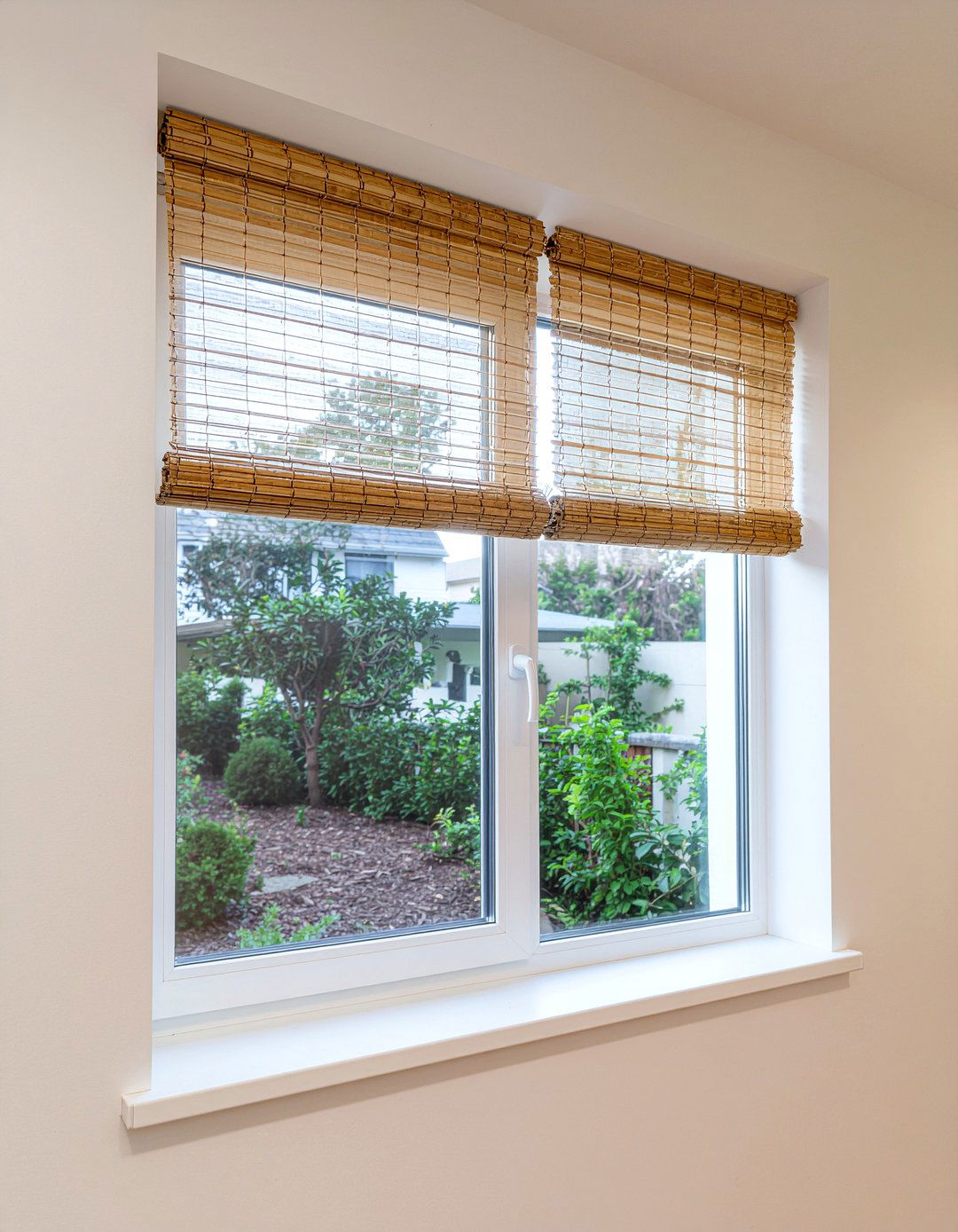 Bamboo window valance - 30 bamboo living room ideas