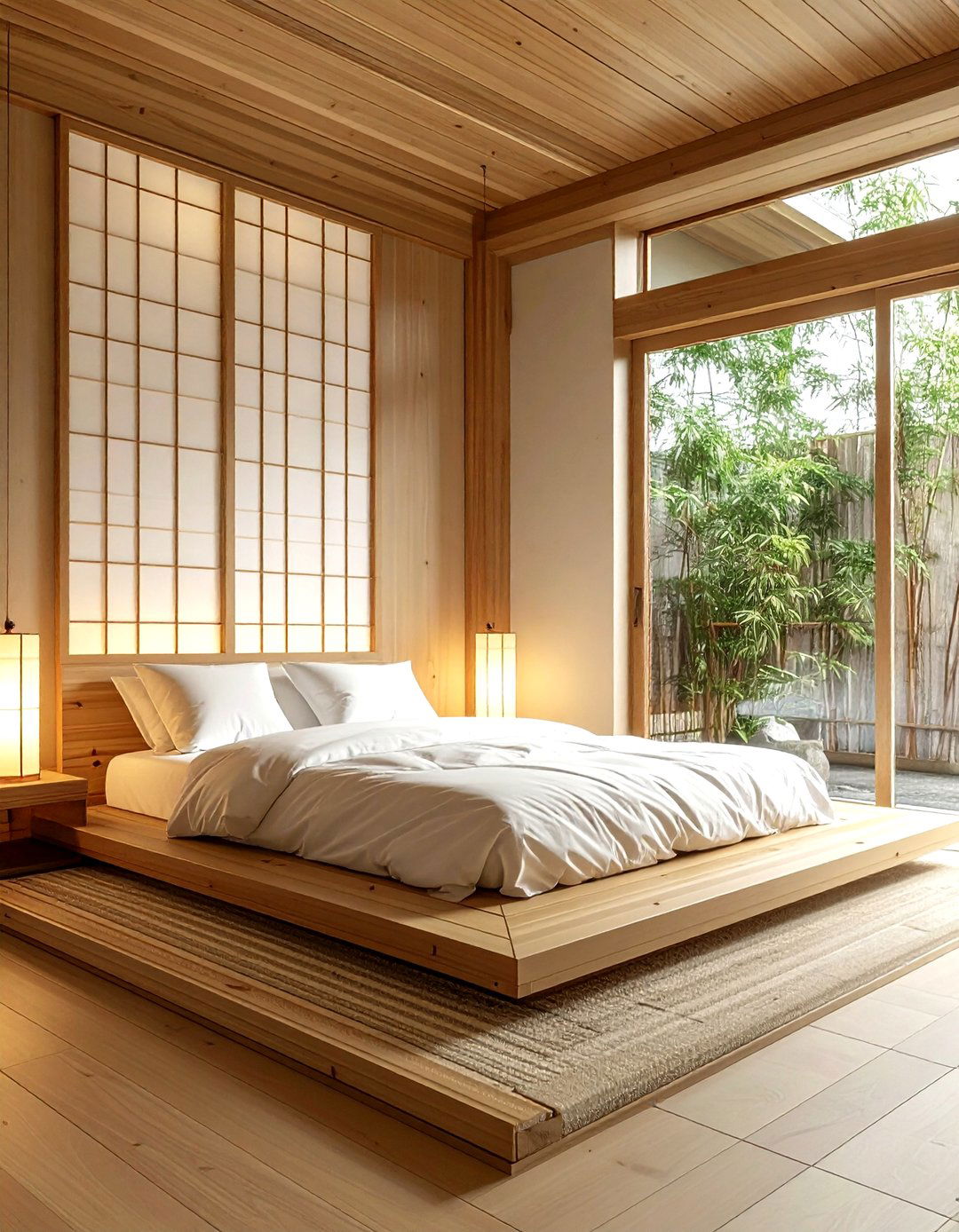 Bamboo wood planks - 30 bedroom floor design ideas