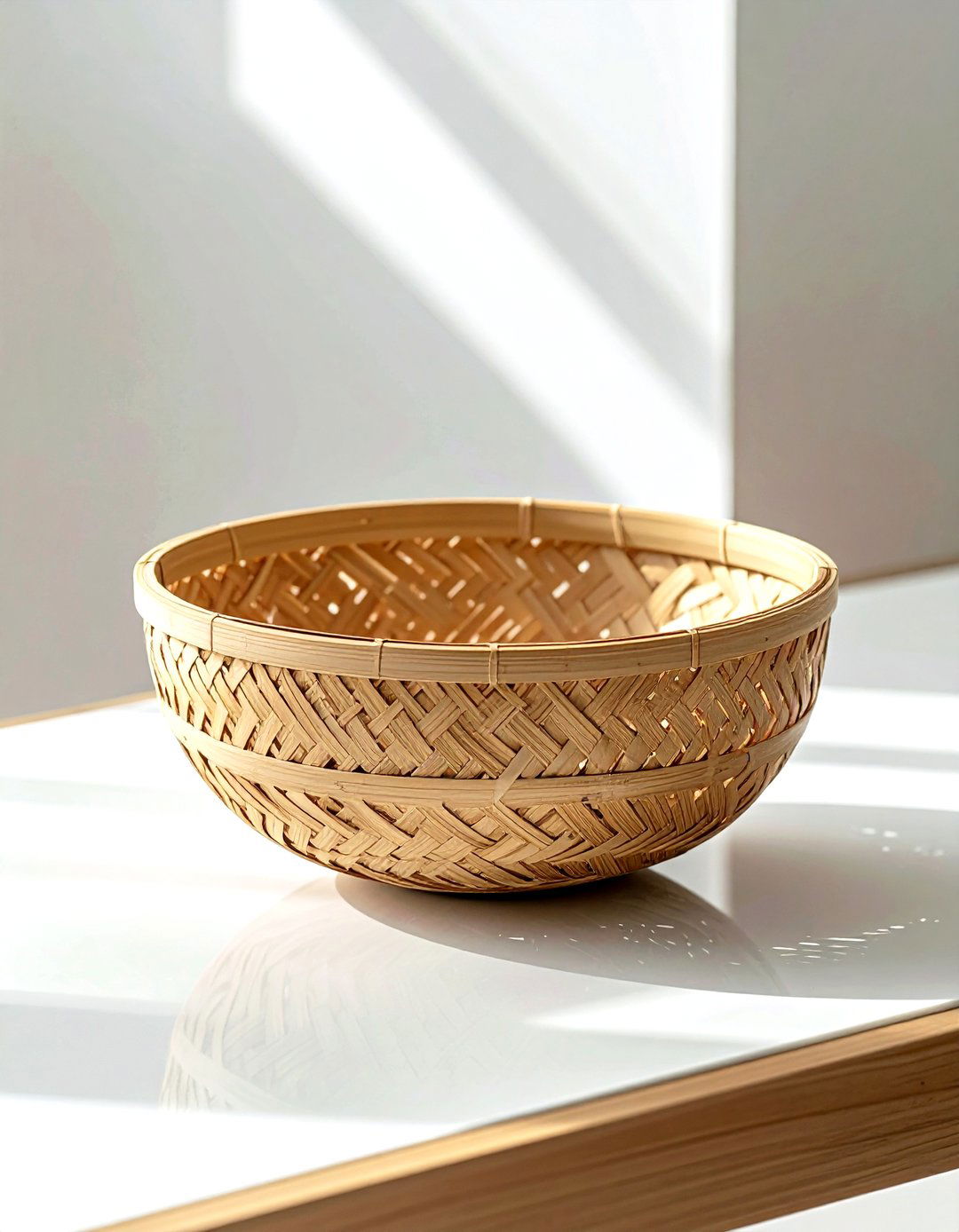 Bamboo woven bowl - 30 console bowl ideas