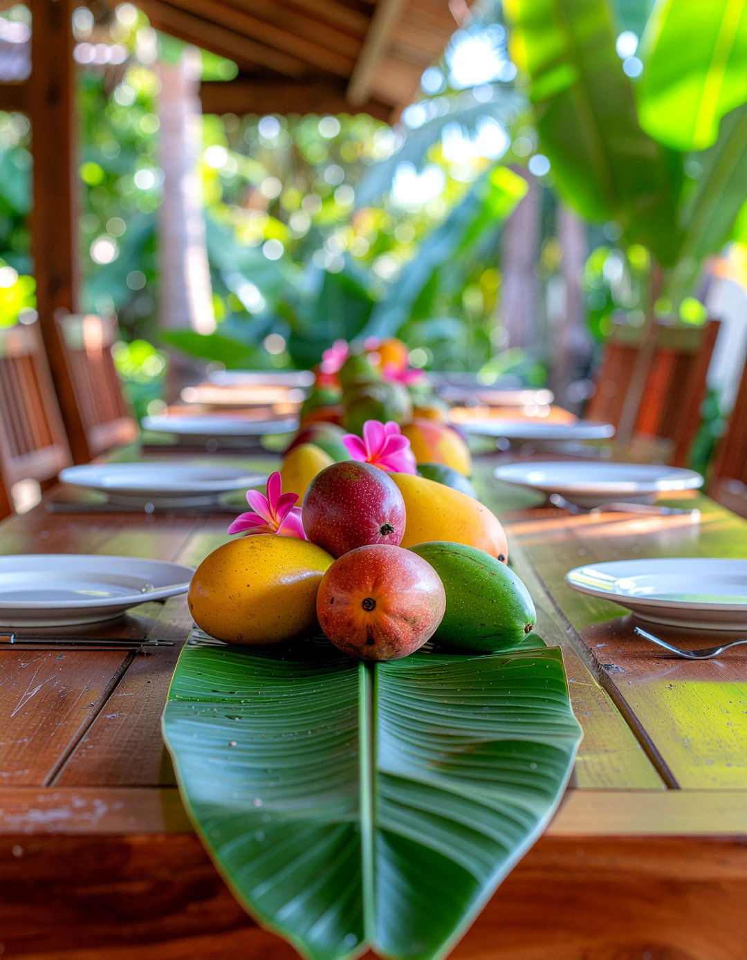 Banana Leaf Fruit Bed - 30 fruit centerpiece dining ideas