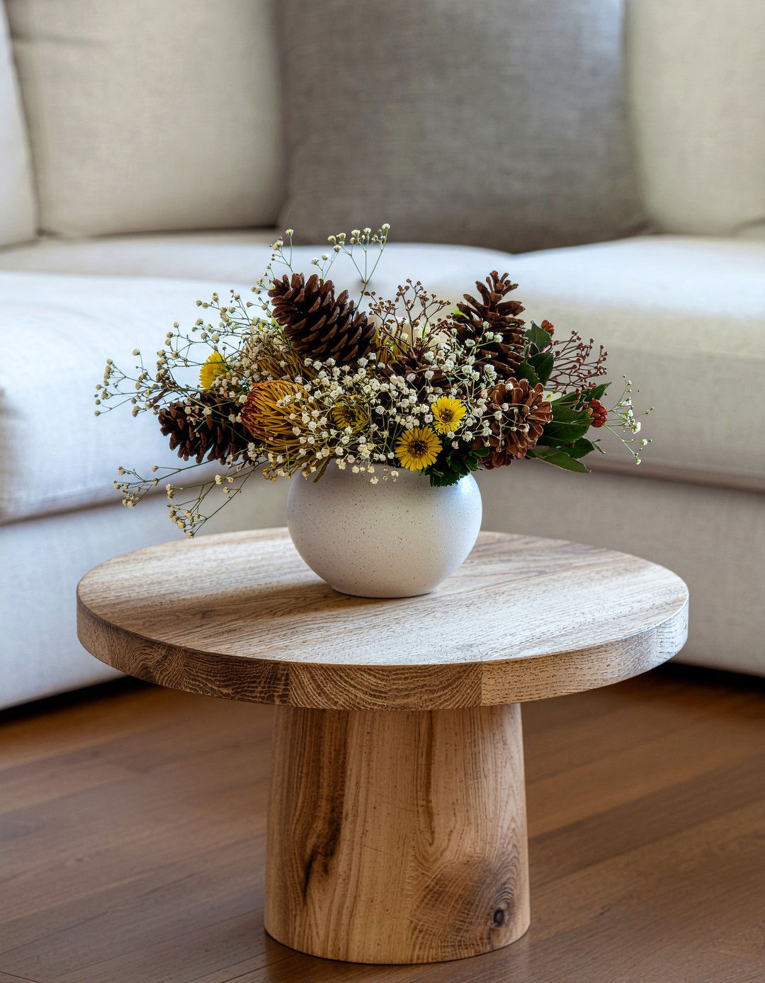 Banksia Dried Wildflower Arrangement - 30 living room dried flowers