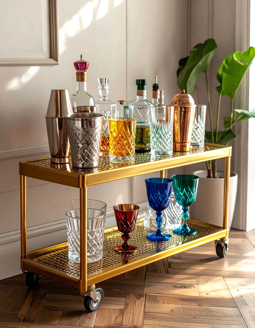 Bar Cart Setup - 30 thrift store decor ideas