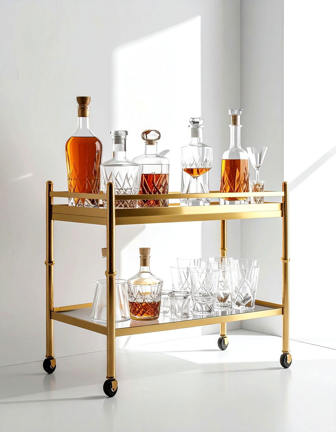 Bar Cart Styling - 30 dining room formal entertaining ideas