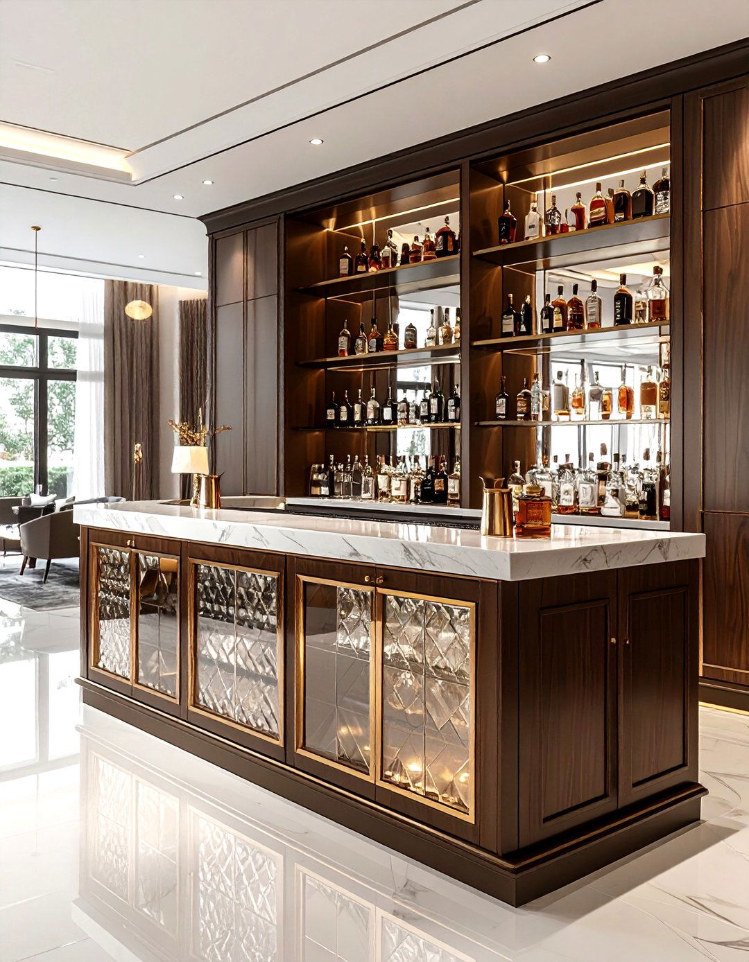 Bar cabinet glass door - 30 living room built-in cabinets