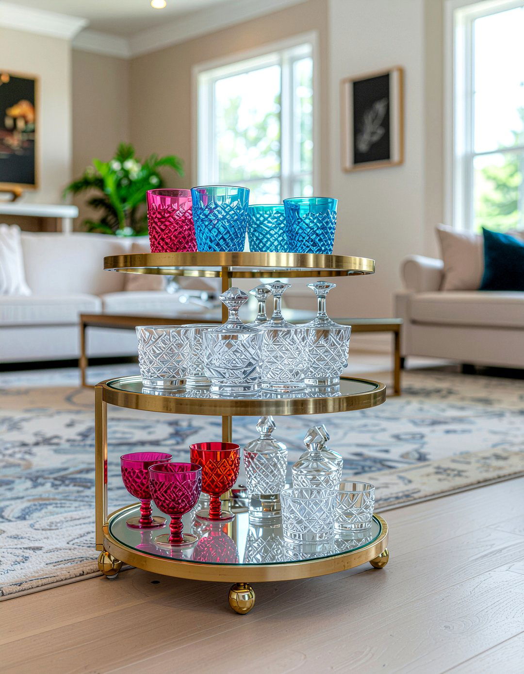 Bar cart - 30 living room storage ideas