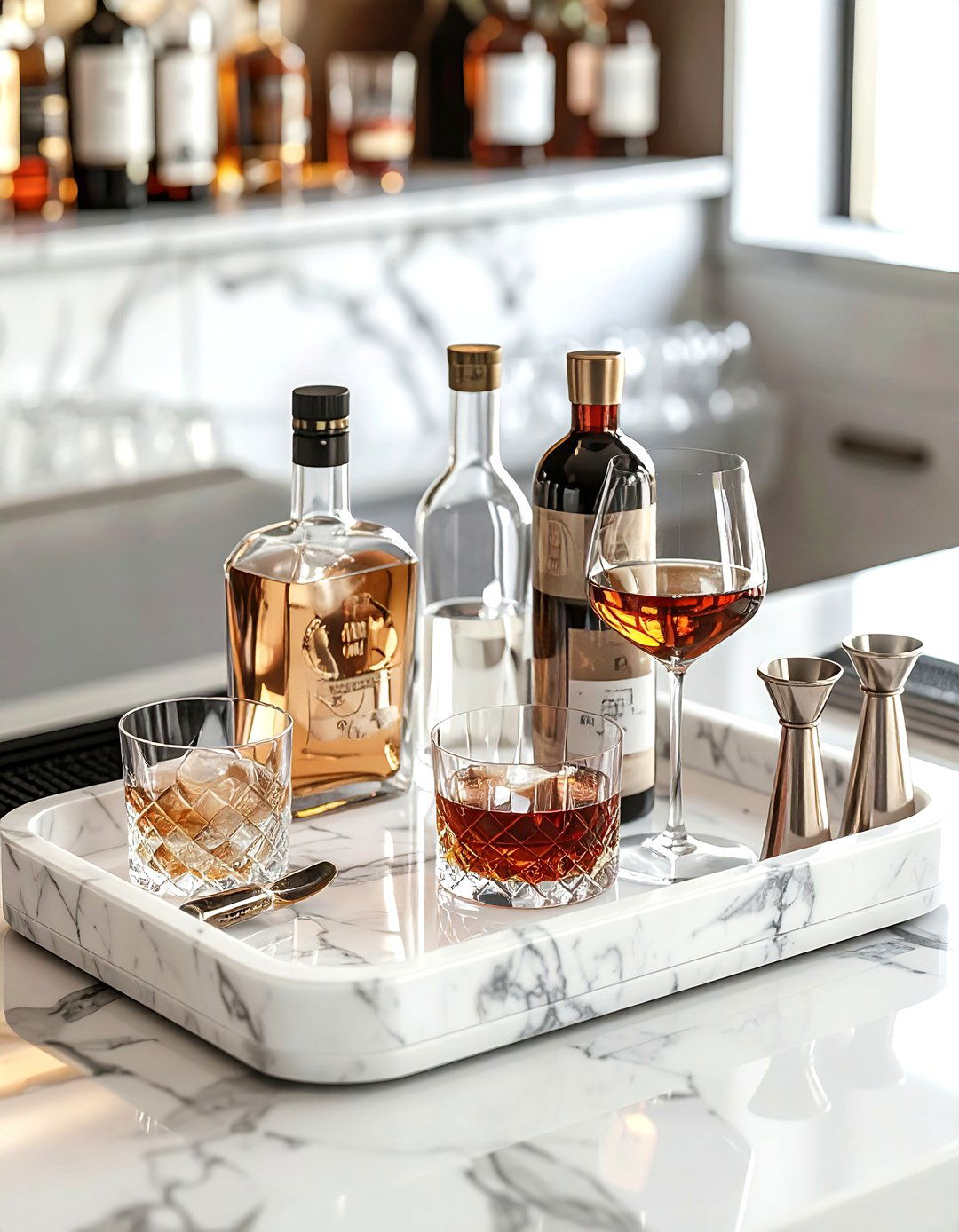 Bar cart marble tray - 30 marble tray ideas