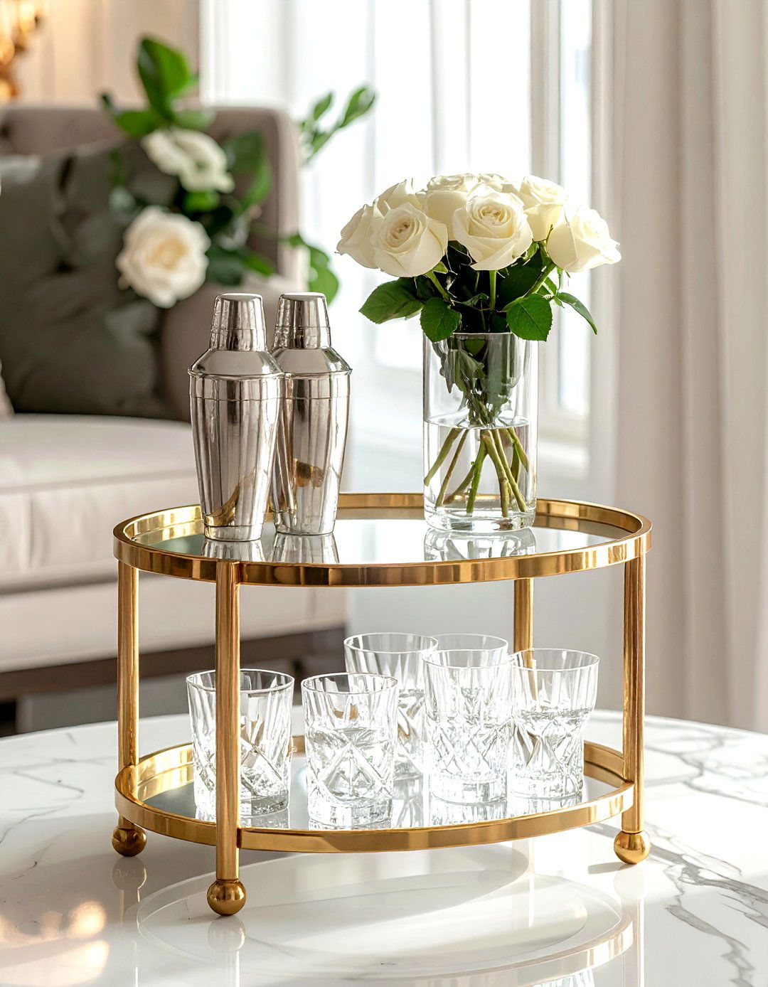 Bar cart setup - 30 home styling tips