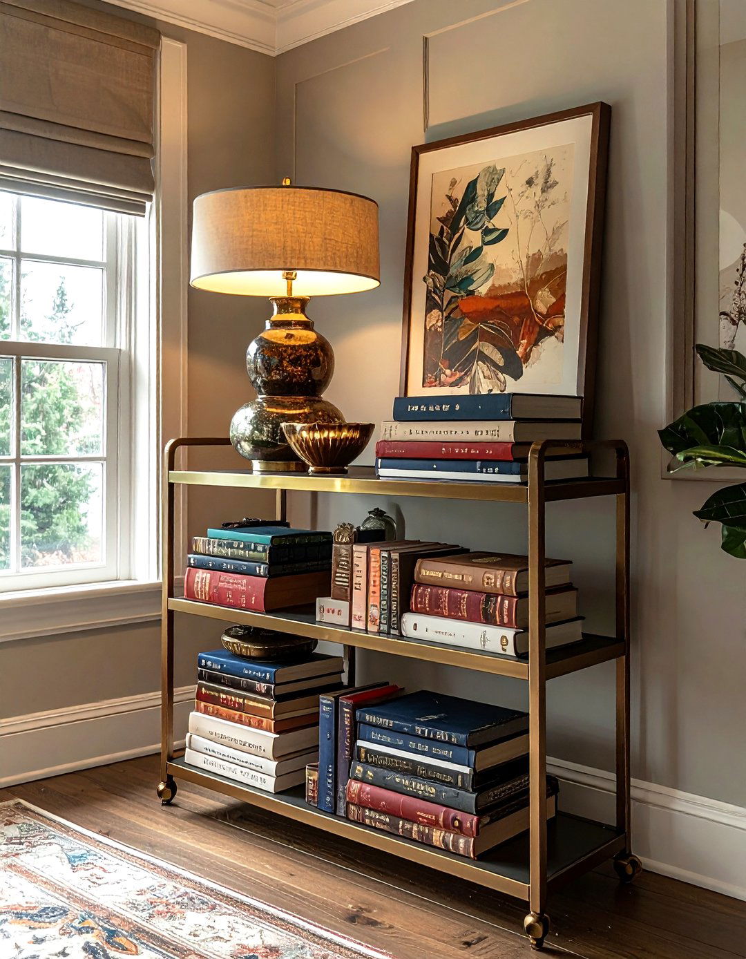Bar cart with books - 30 bar cart styling ideas