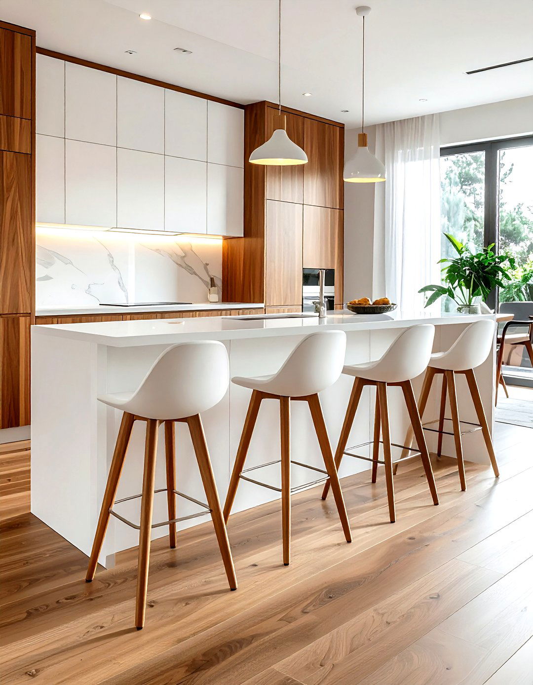 Bar stool kitchen seating - 30 mid-century modern kitchen ideas