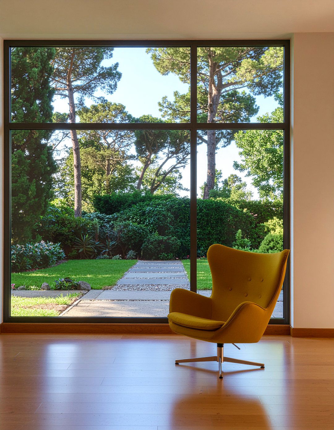 Barcelona chair near window - 30 living room Barcelona chair ideas