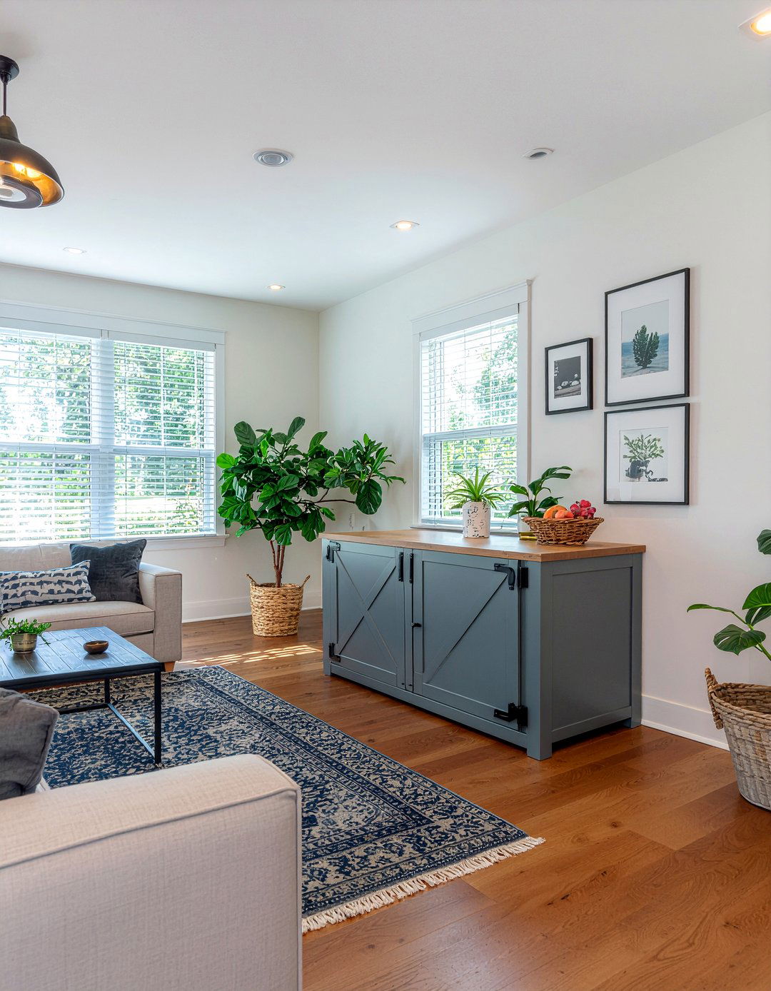 Barn Door Media Console - 30 living room rustic furniture ideas