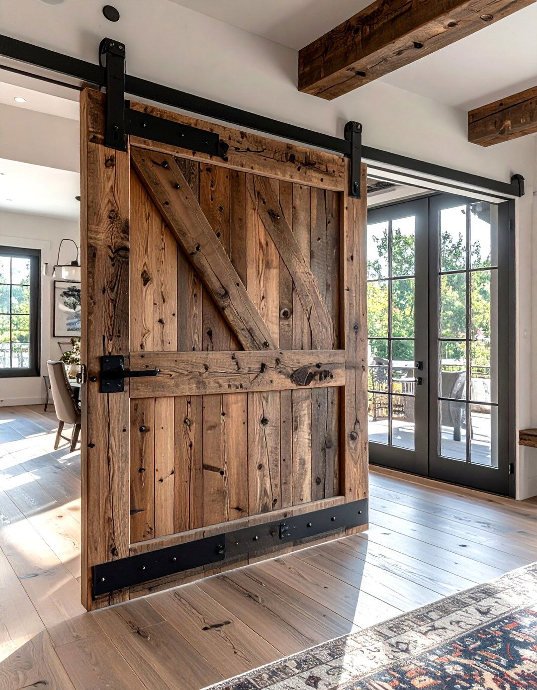 Barn Wood Sliding Door - 30 wood accent dining room ideas