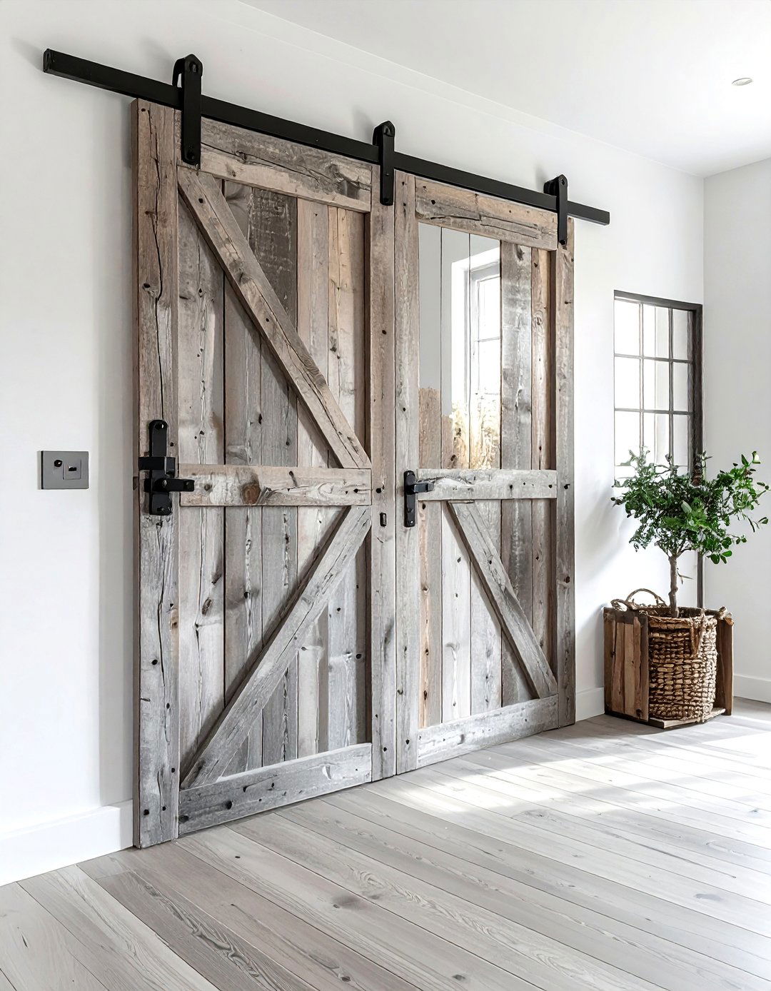 Barn Wood Sliding Door - 30 natural wood decor ideas