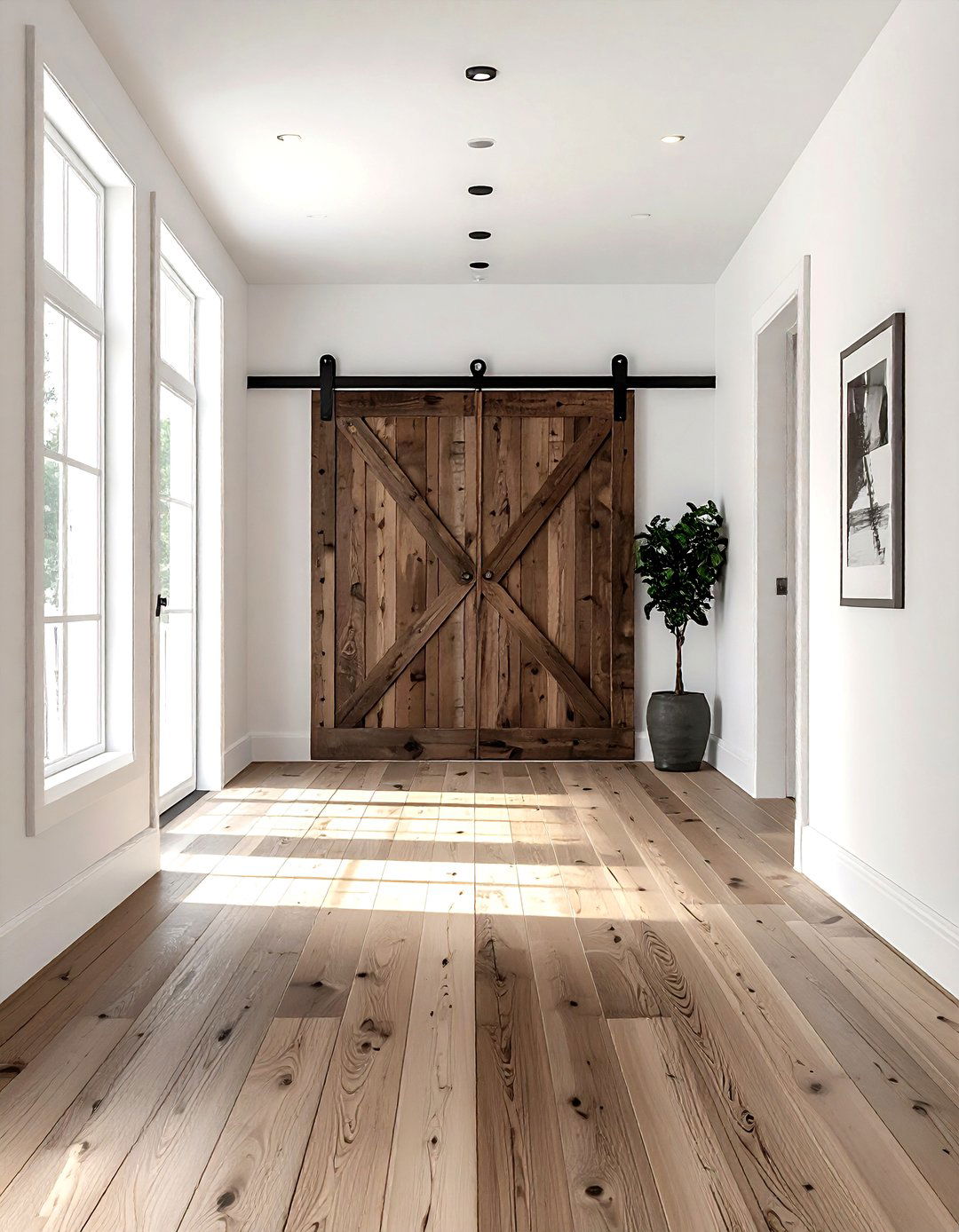 Barn door - 30 long hallway ideas