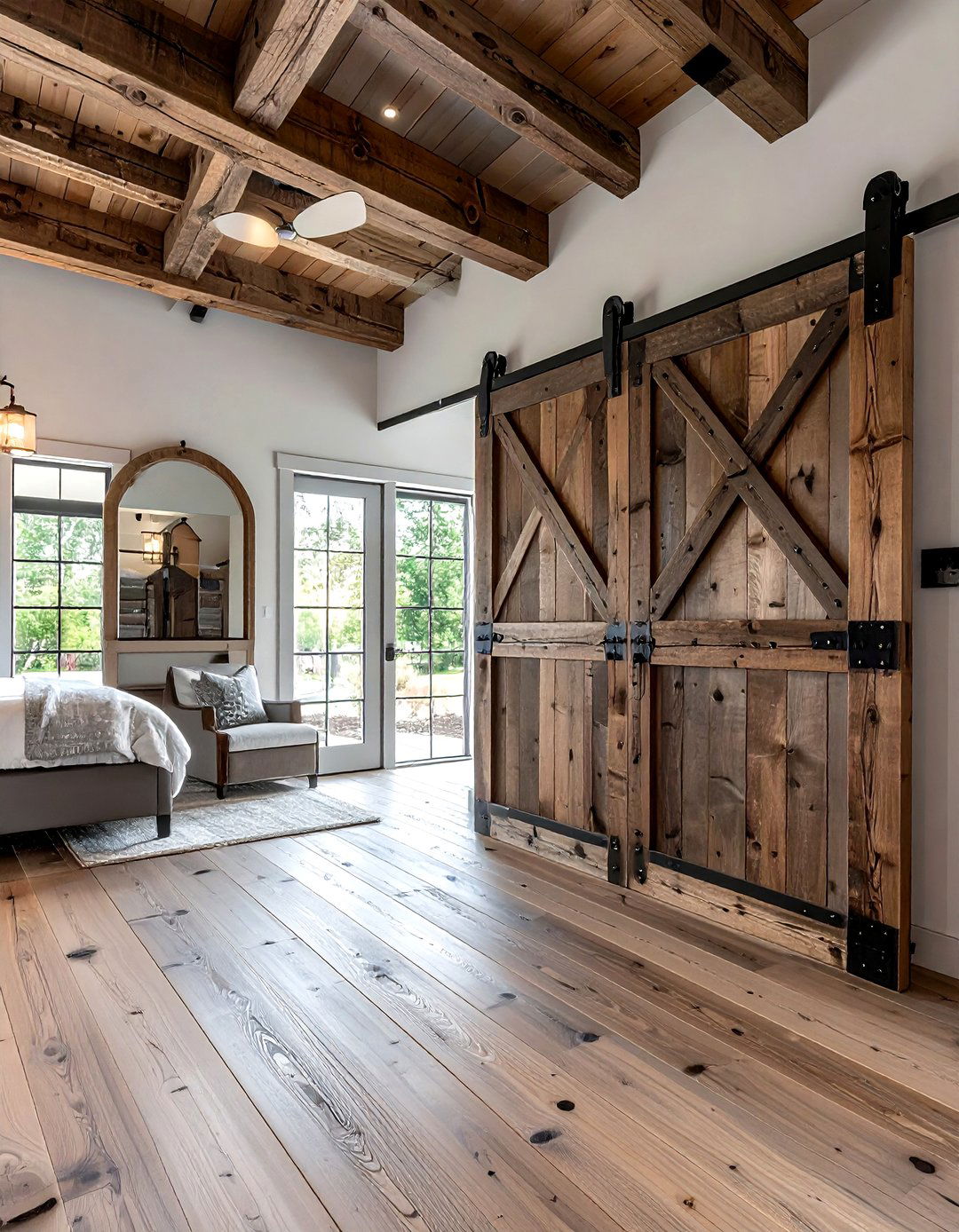 Barn wood sliding door - 30 wood decor ideas