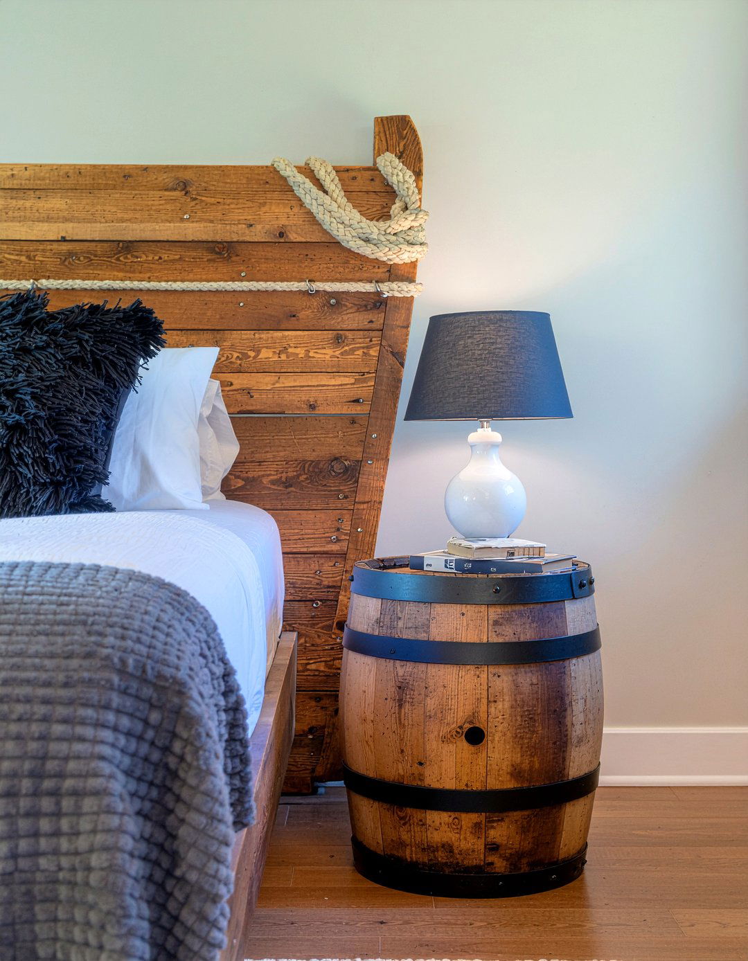 Barrel Nightstand - 30 pirate bedroom ideas
