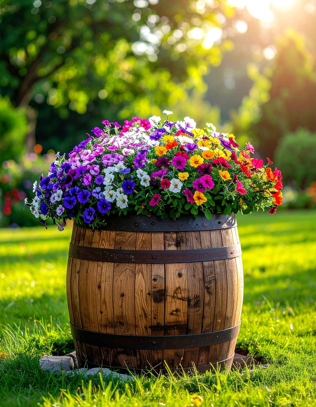 Barrel Planter For Flowers - 30 planter ideas