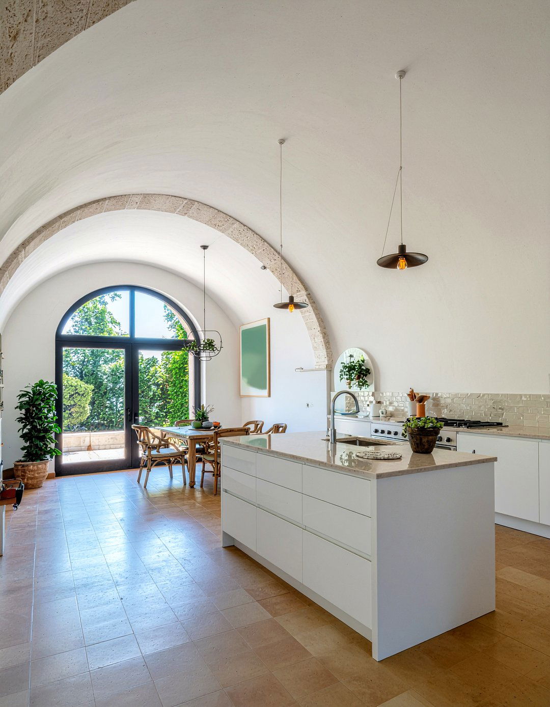 Barrel Vault Ceiling - 30 kitchen vaulted ceiling ideas