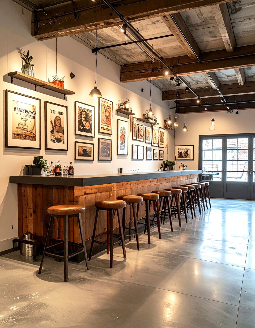 Basement Bar Gallery Wall - 30 basement bar ideas