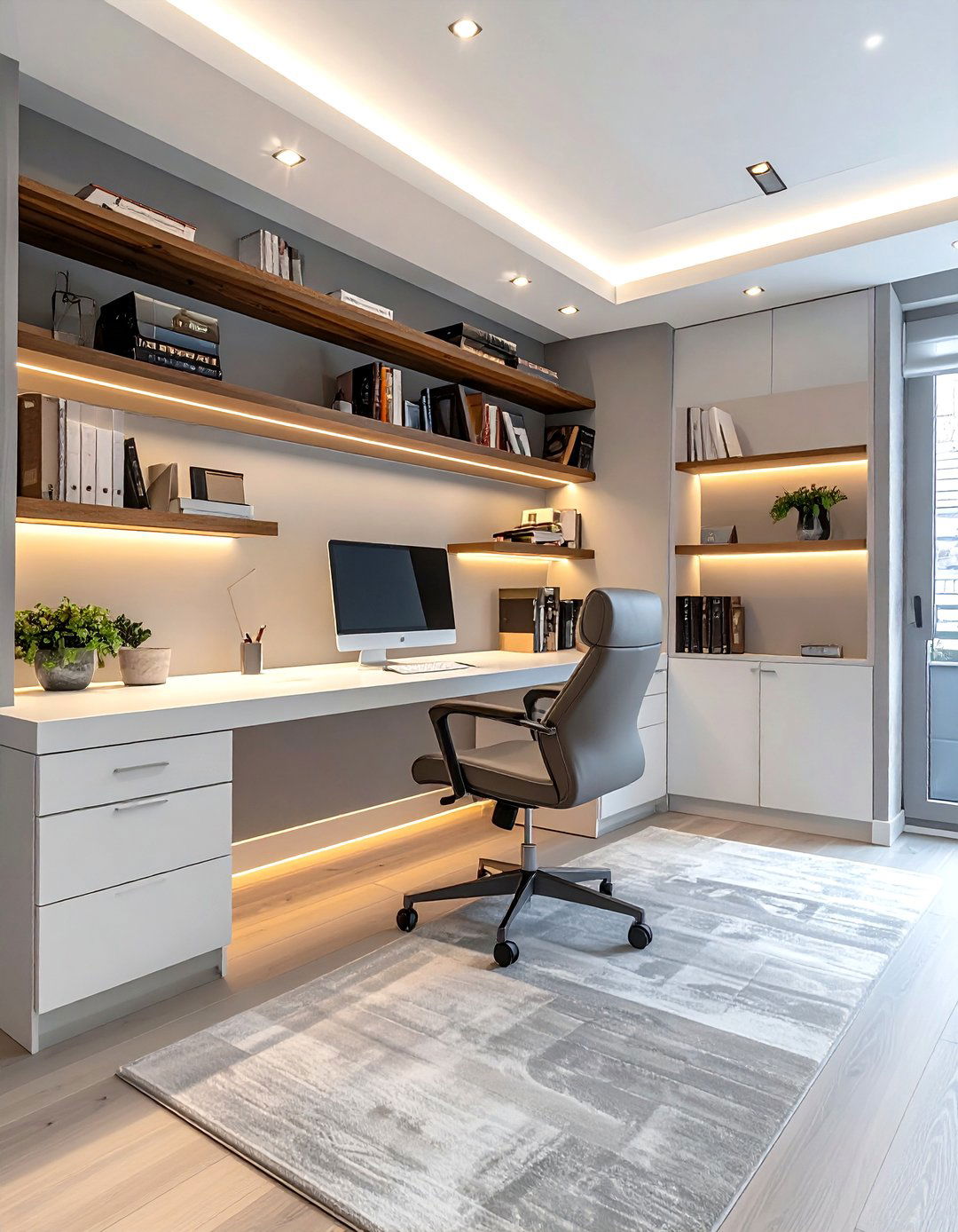 Basement Office Setup - 30 home transformation ideas