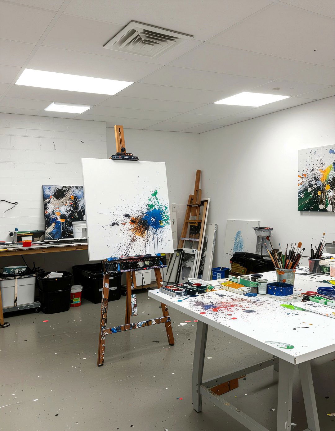 Basement art studio - 30 finished basement ideas