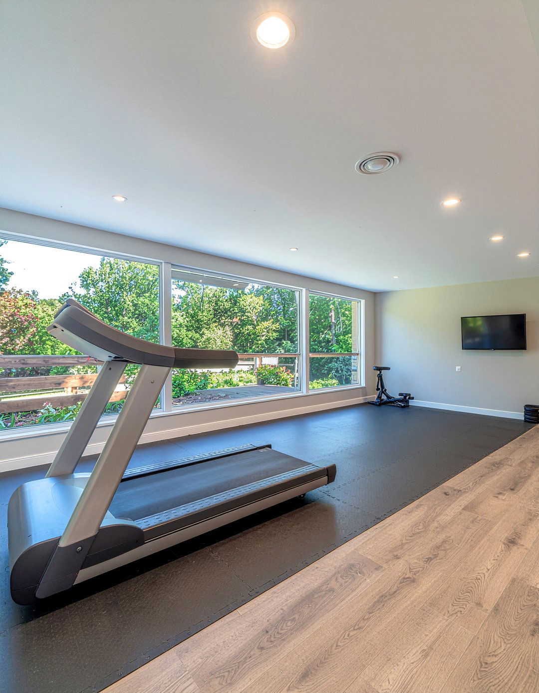 Basement gym combo - 30 basement living room ideas