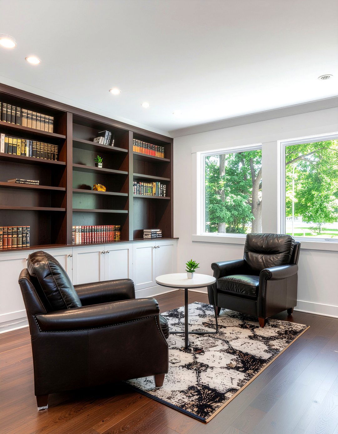 Basement library - 30 finished basement ideas