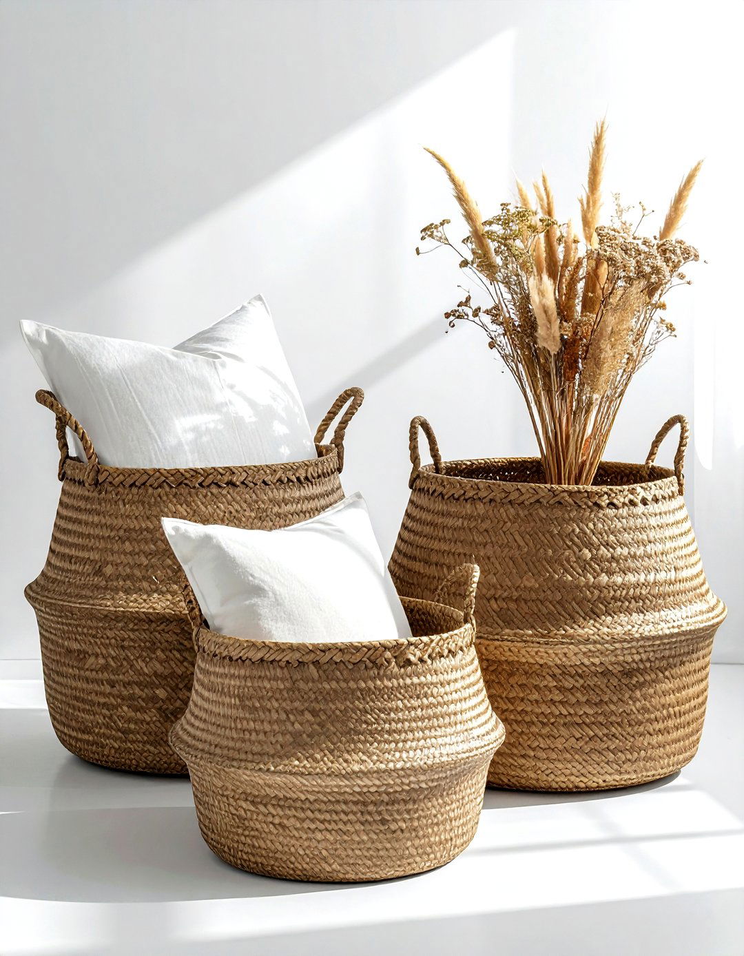 Basket Storage - 30 corner vignette ideas