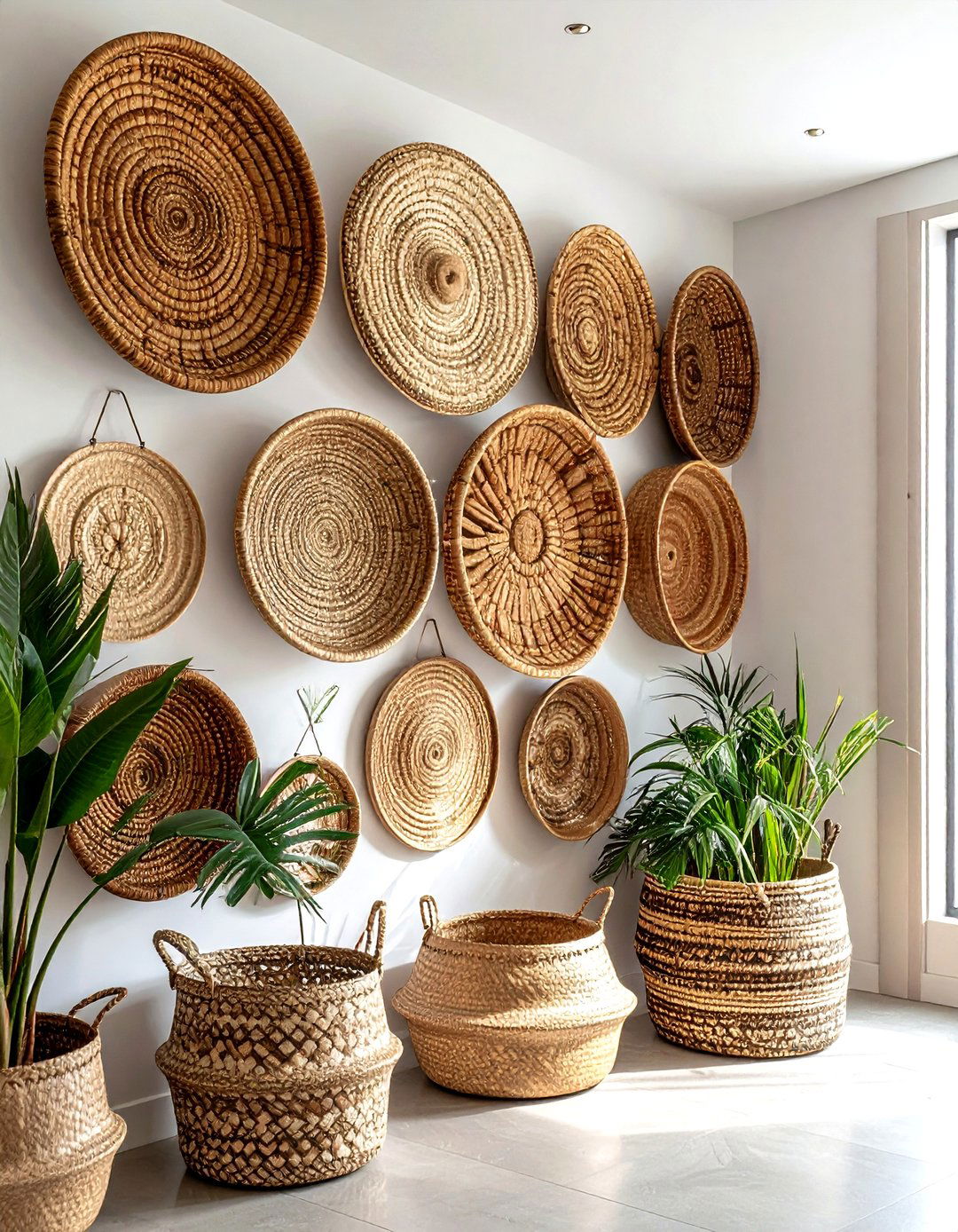 Basket Wall Decor - 30 inexpensive decor ideas