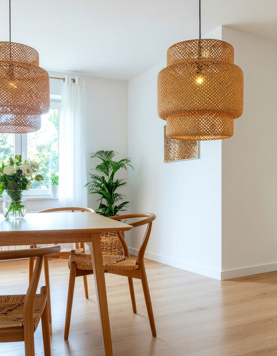 Basket Weave Pendant Light - 30 dining room ceiling light ideas