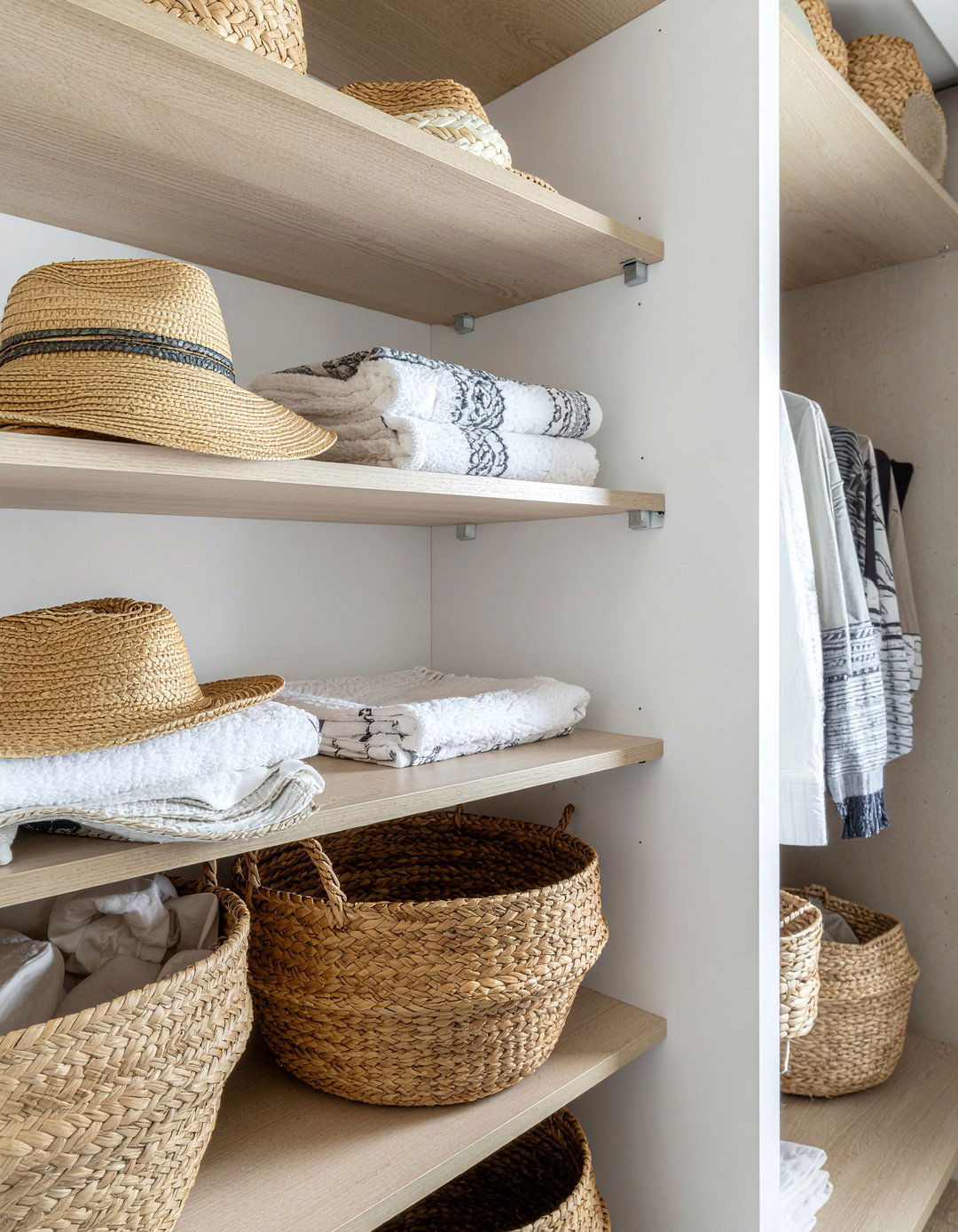 Basket shelf organizers - 30 bedroom closet dividers