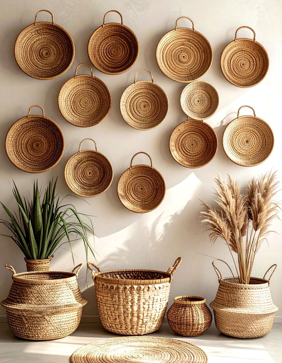Basket wall decor - 30 affordable decor ideas