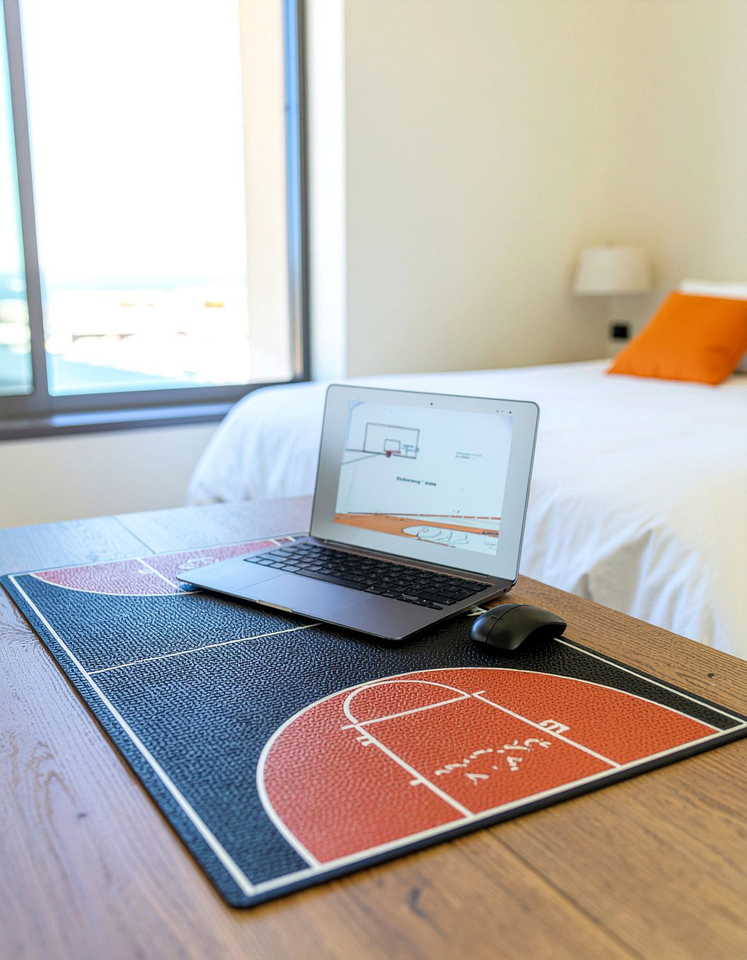 Basketball Court Desk Mat - 30 basketball bedroom ideas