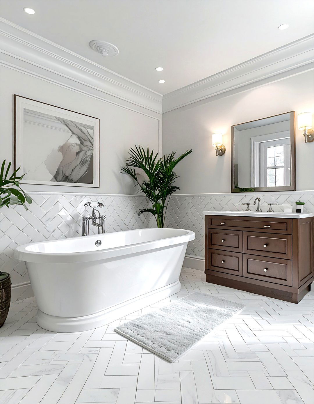 Basketweave Tile - 30 bathtub tile ideas