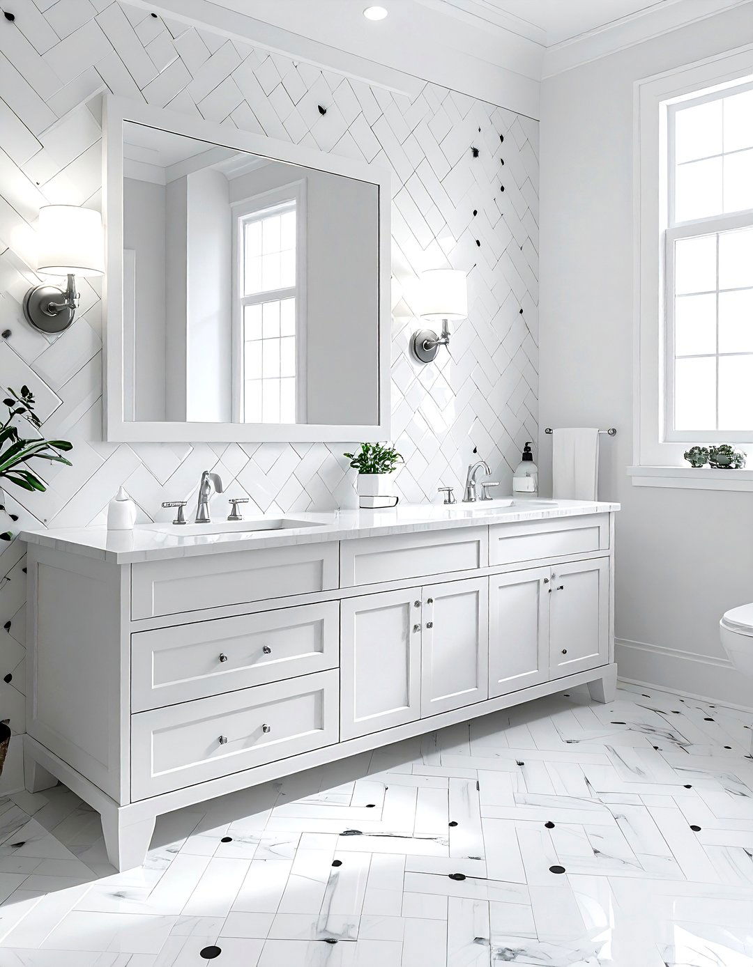 Basketweave Tile - 30 bathroom backsplash ideas