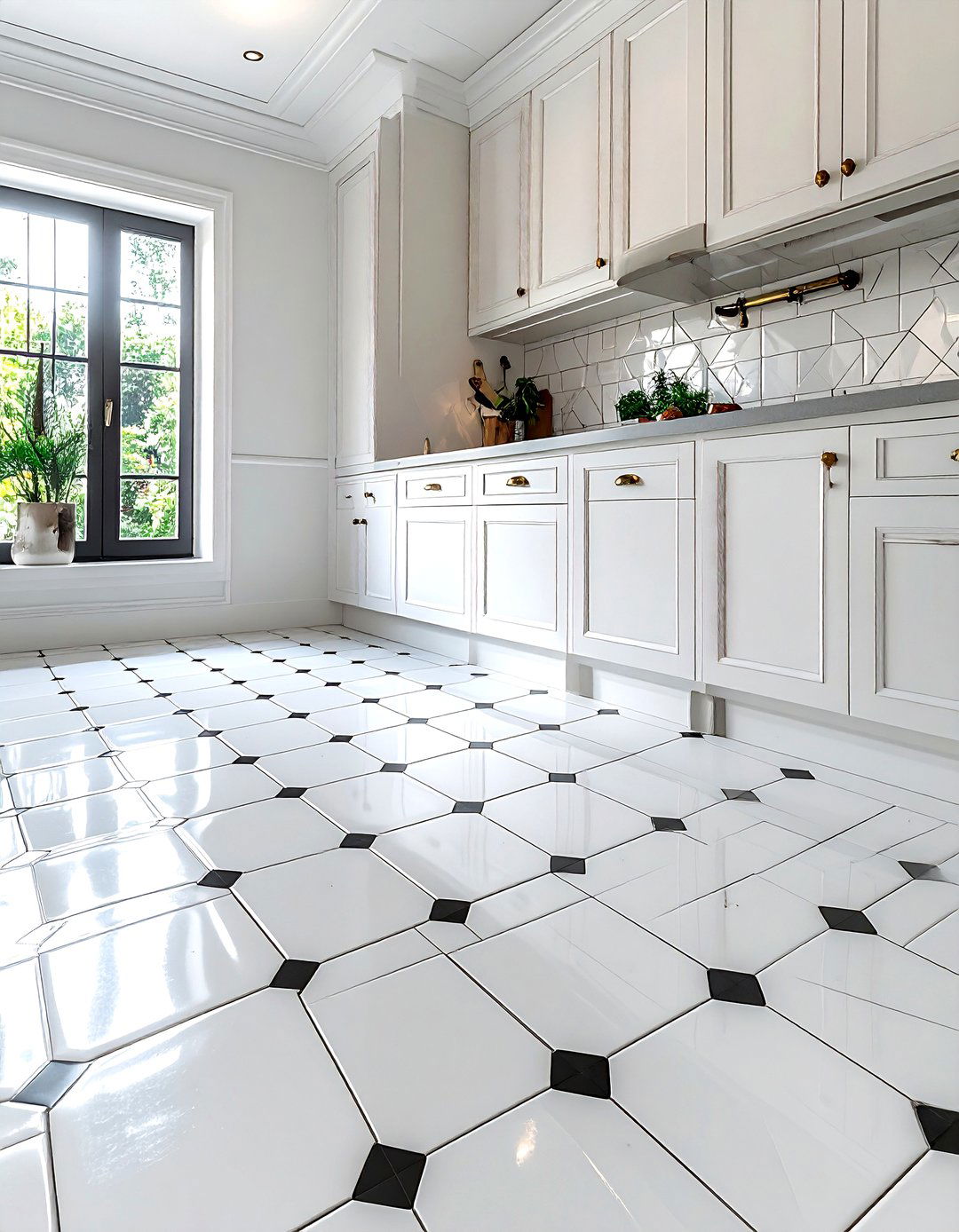 Basketweave kitchen tile floor - 30 ceramic tile floor kitchen ideas