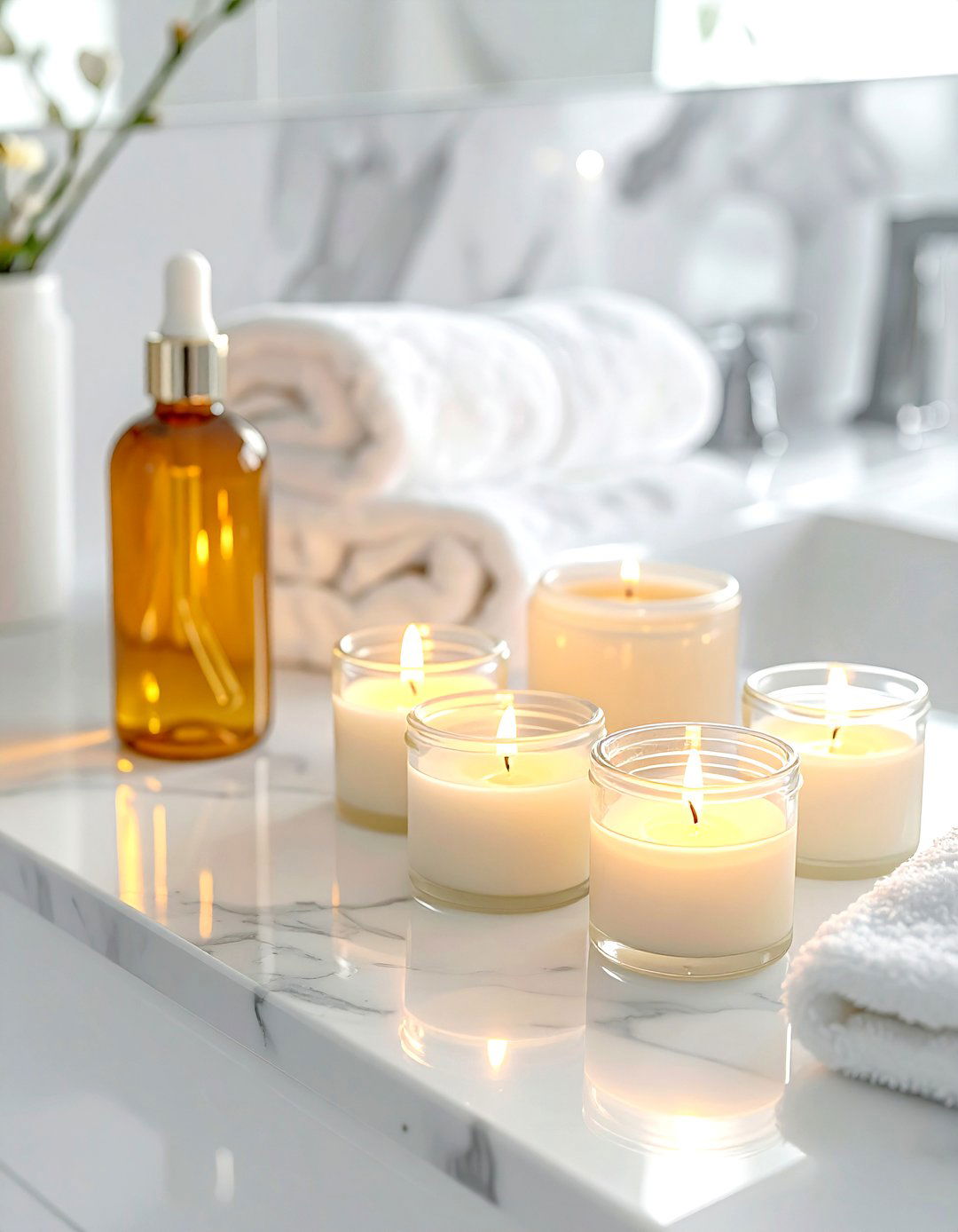 Bathroom Candle Setup - 30 candle decor ideas