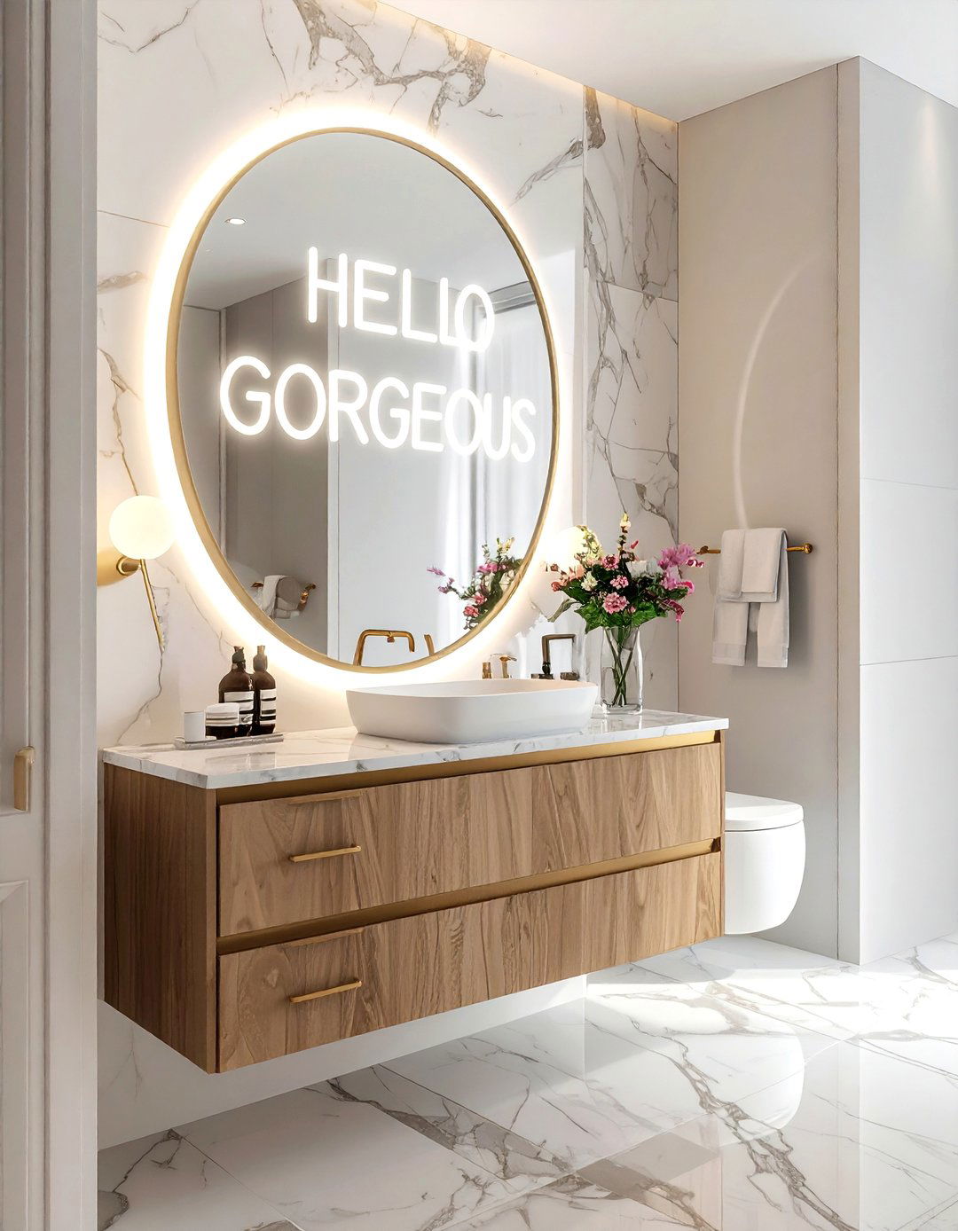 Bathroom Mirror Neon - 30 neon sign ideas