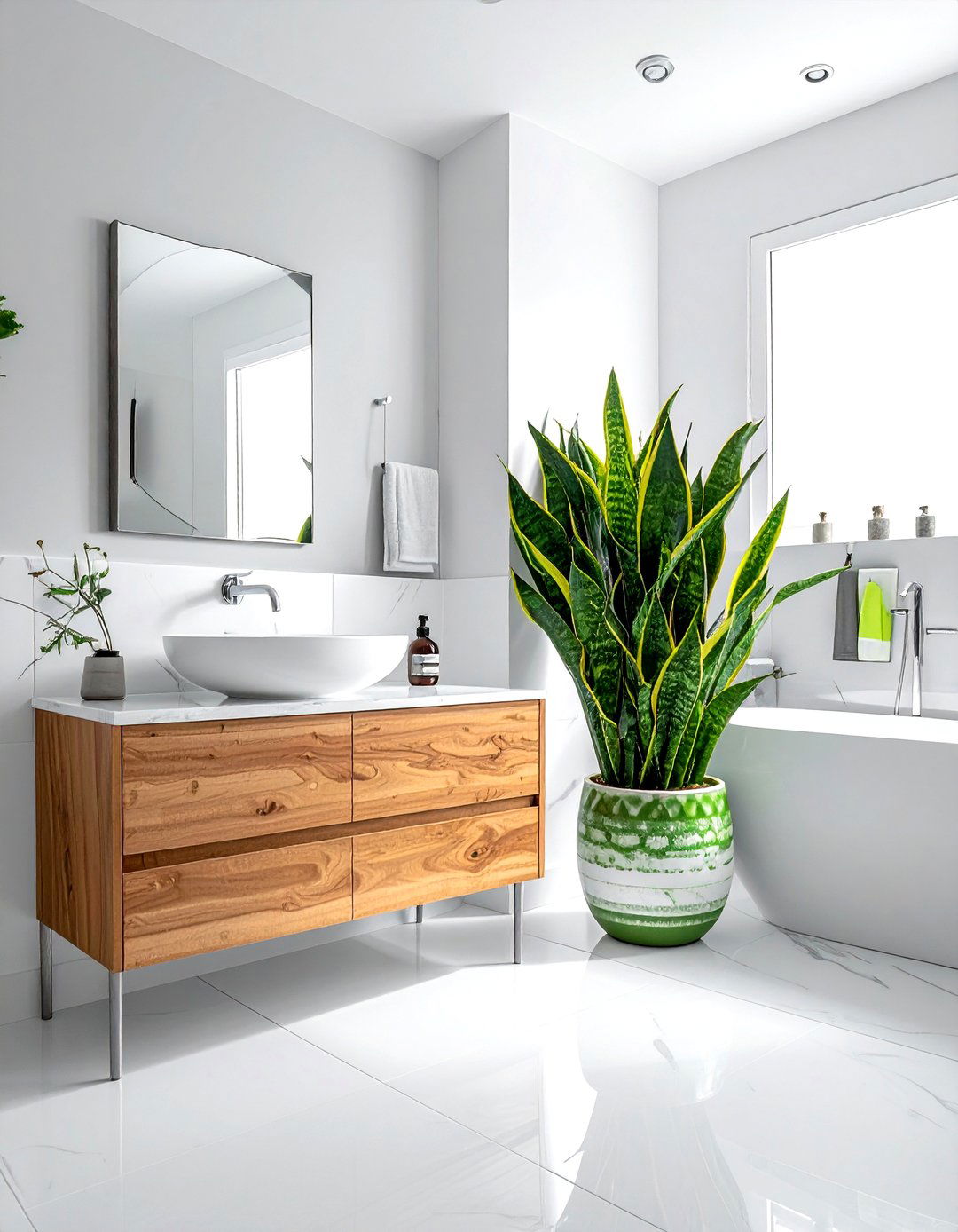 Bathroom Plants - 30 quick bathroom makeover ideas
