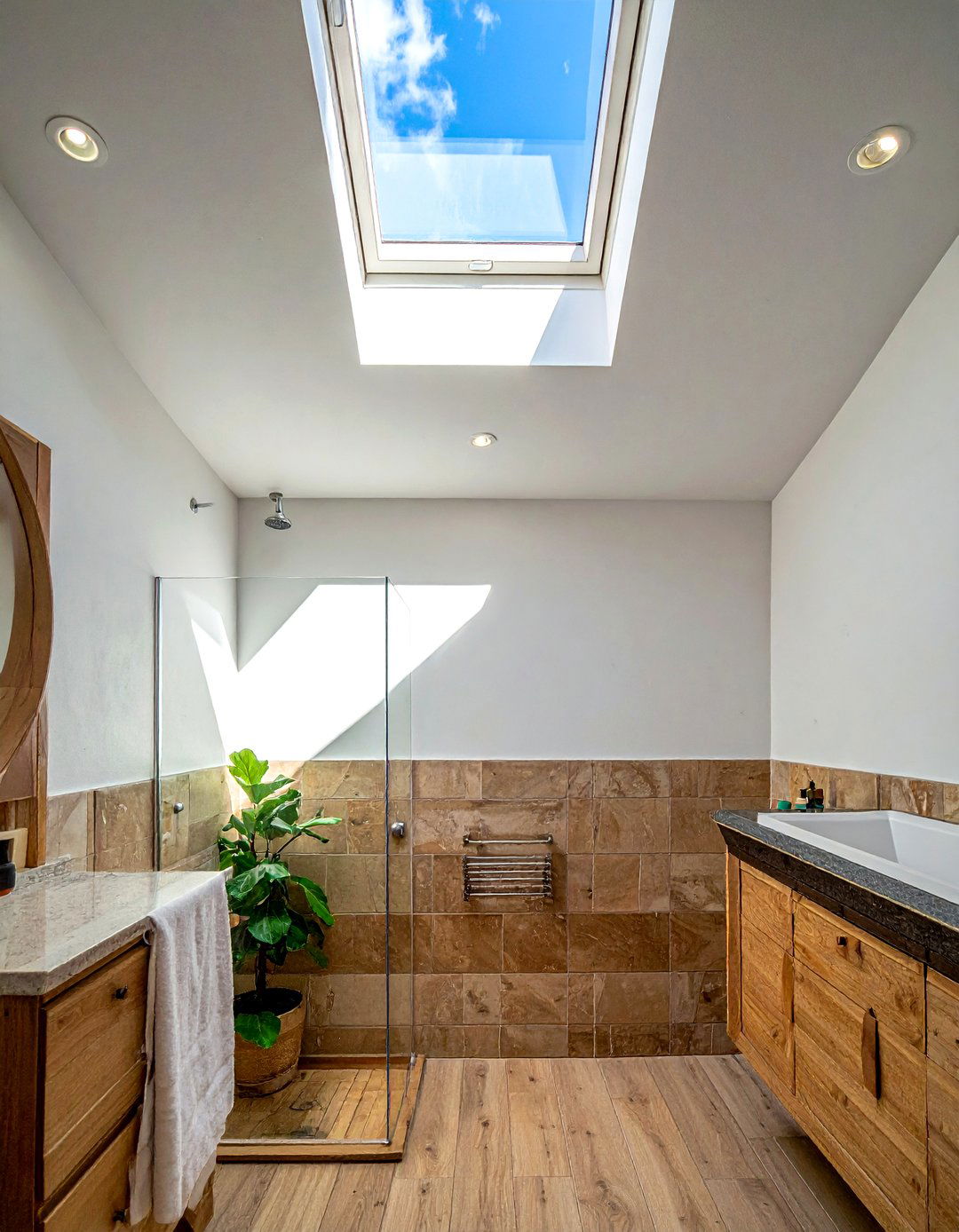 Bathroom Skylight - 30 bungalow bathroom ideas