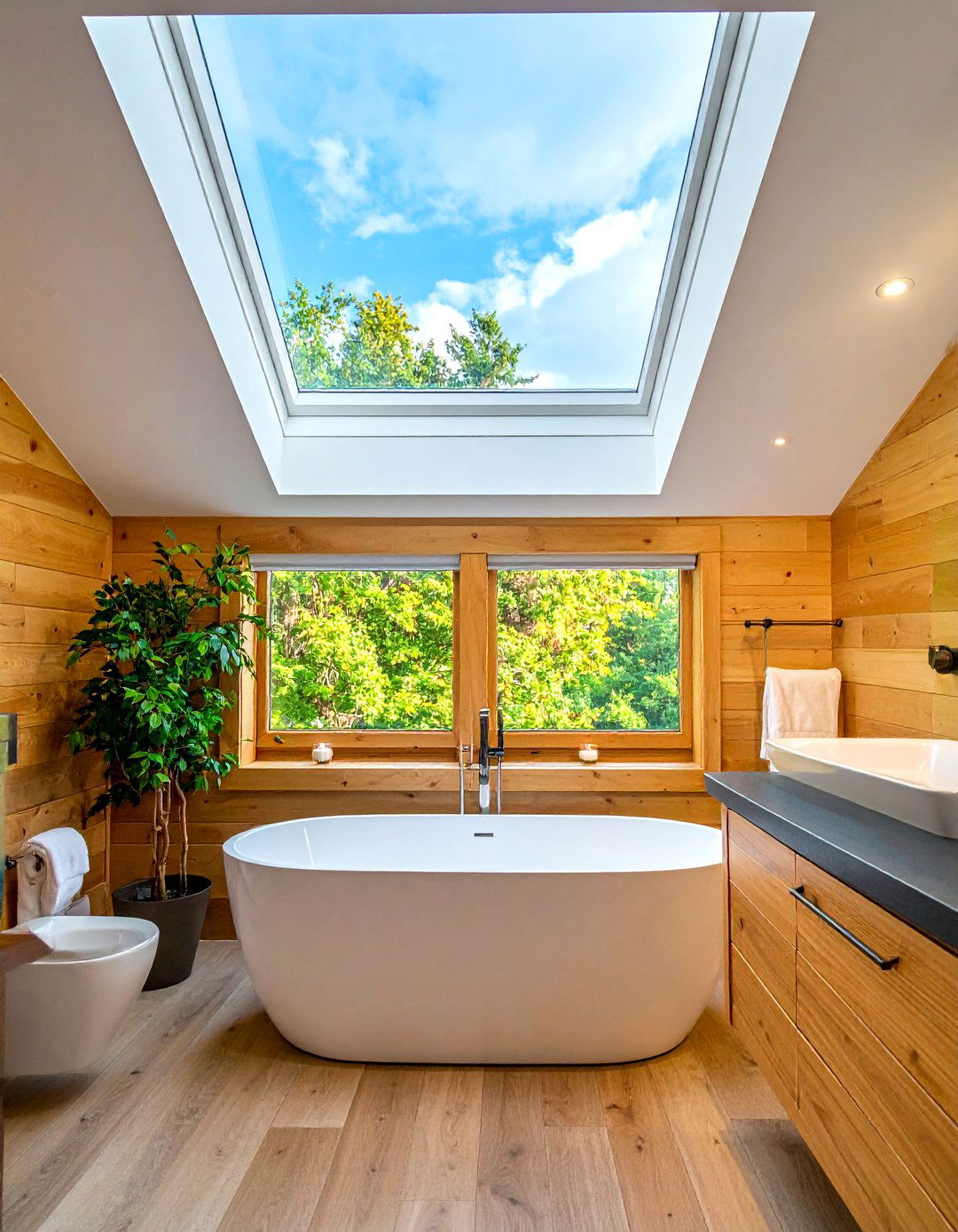 Bathroom Skylight - 30 cabin bathroom ideas