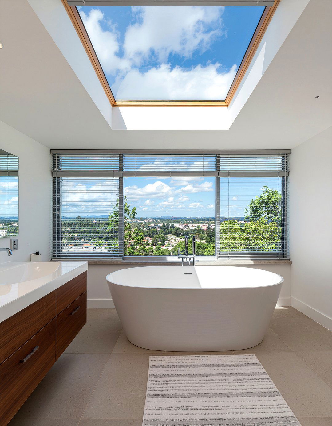 Bathroom Skylight View - 30 bathroom tub accent ideas
