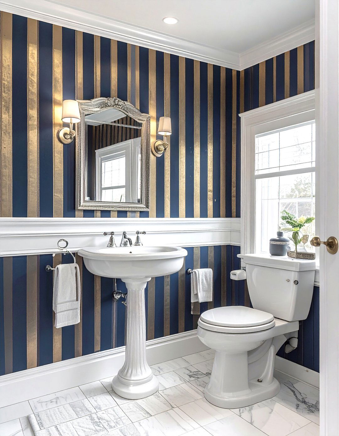 Bathroom Striped Wallpaper - 30 striped wallpaper ideas