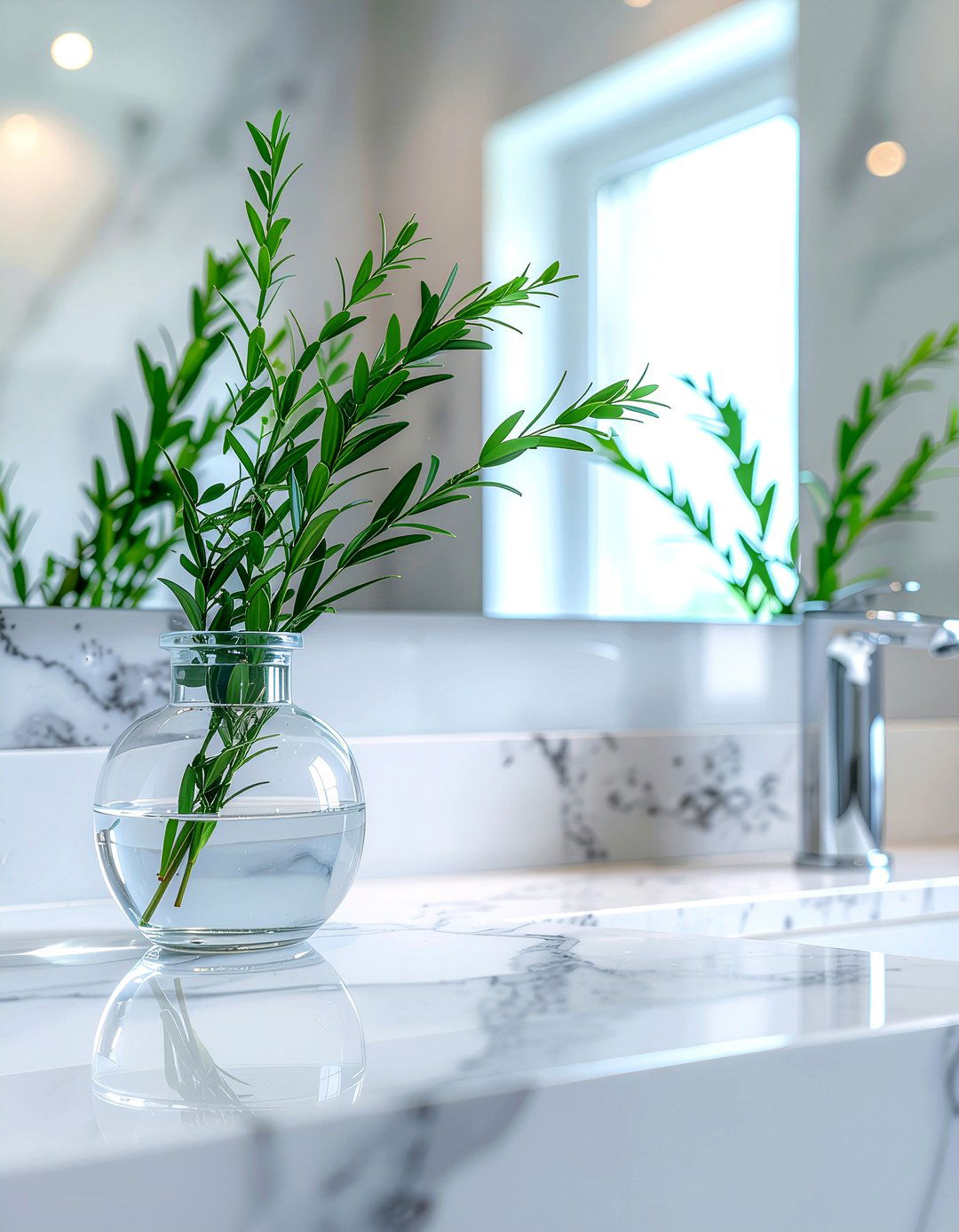 Bathroom Vanity Greenery - 30 everyday flower ideas